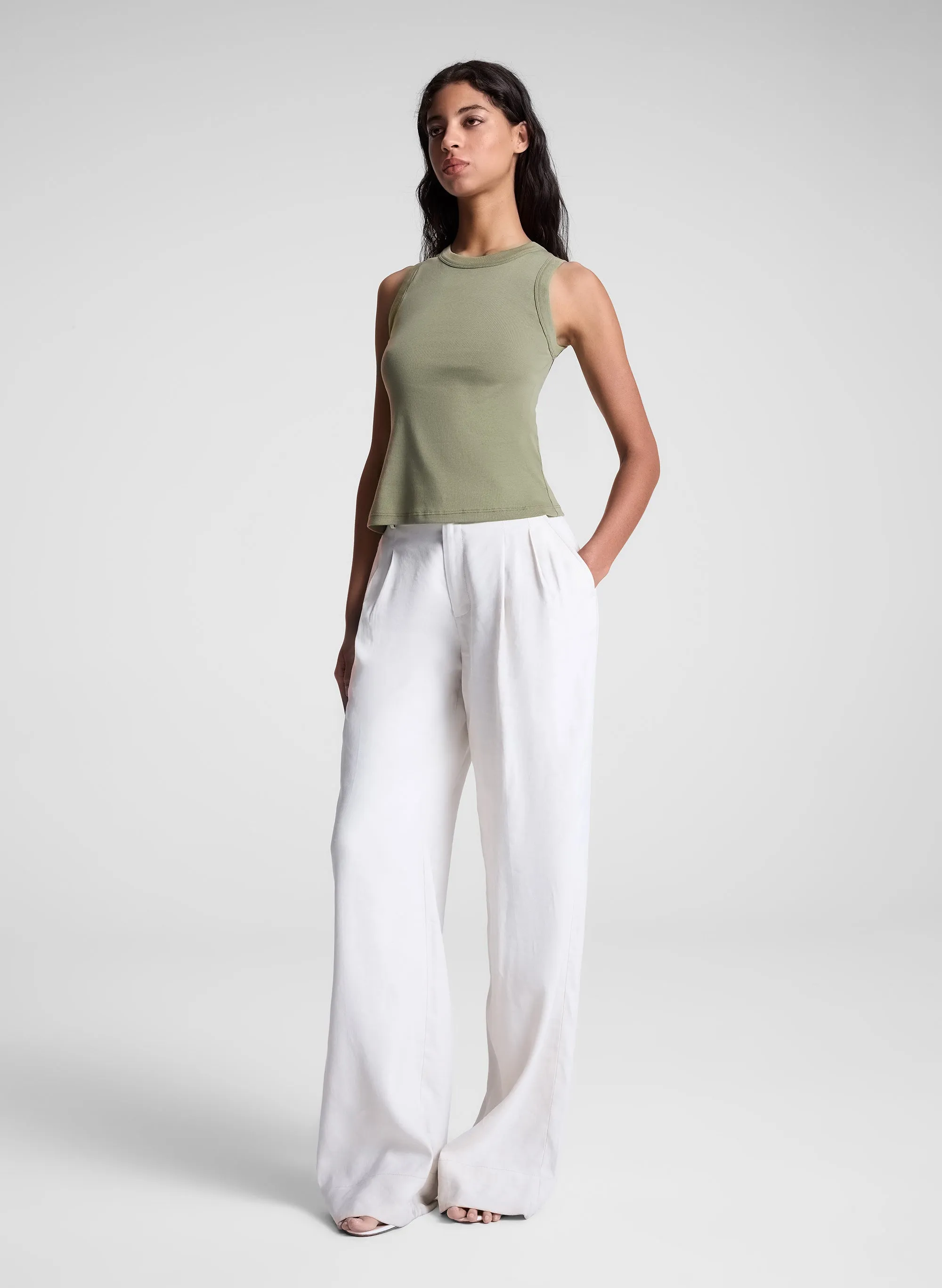 Hadley Cotton Rib Tank sold by A.L.C. product image thumbnail 3