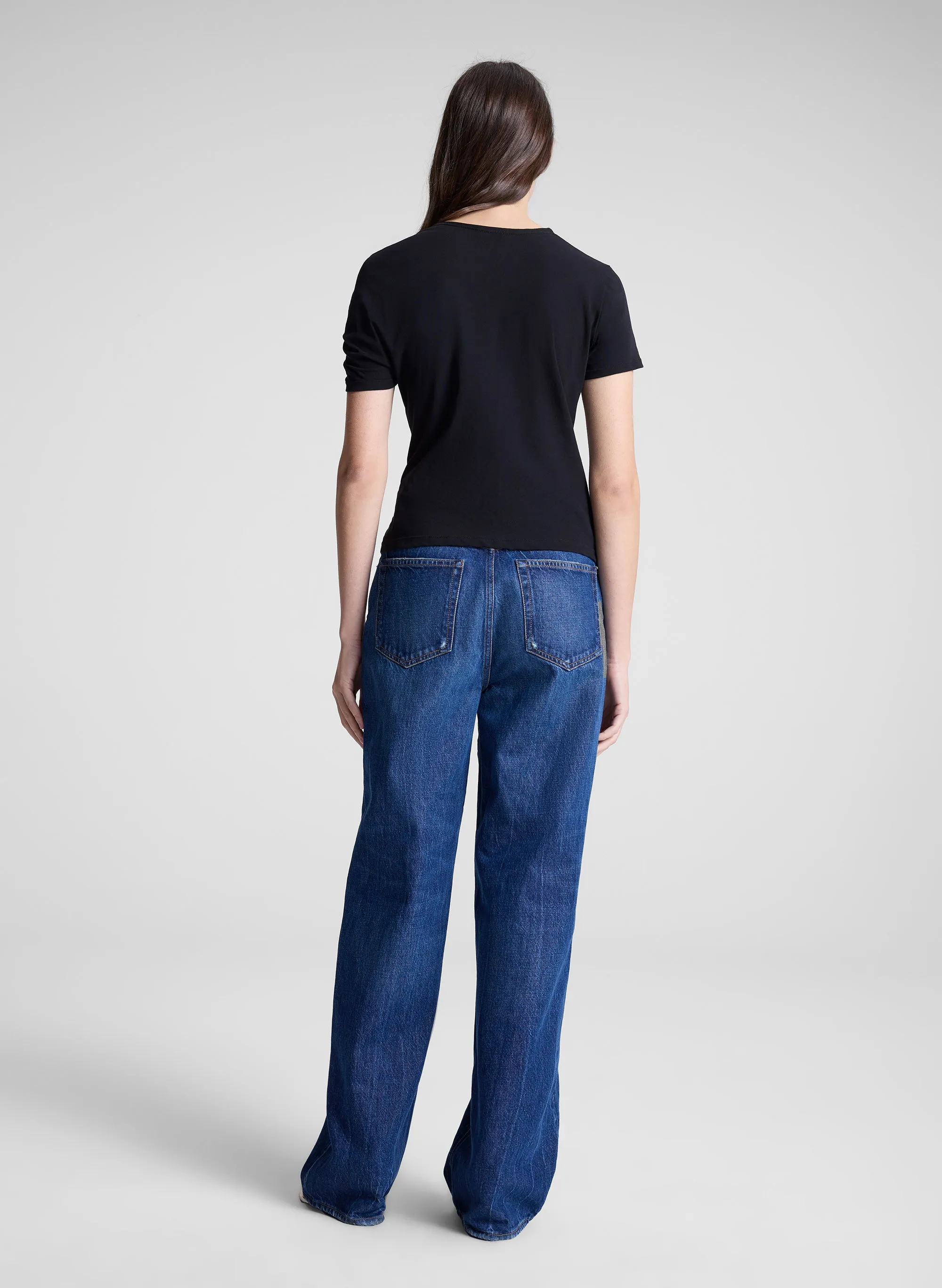 Liz Asymmetric Cotton Crepe Tee sold by A.L.C. product image thumbnail 5