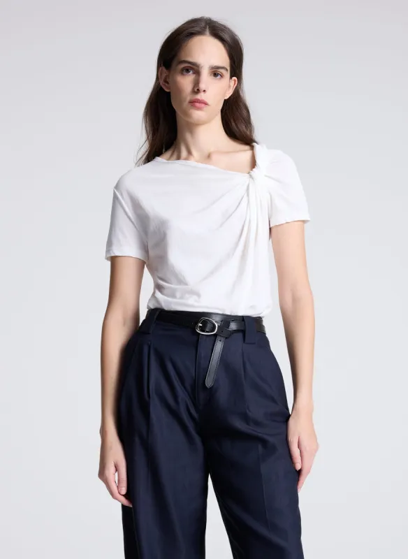 Liz Asymmetric Cotton Crepe Tee made by A.L.C.