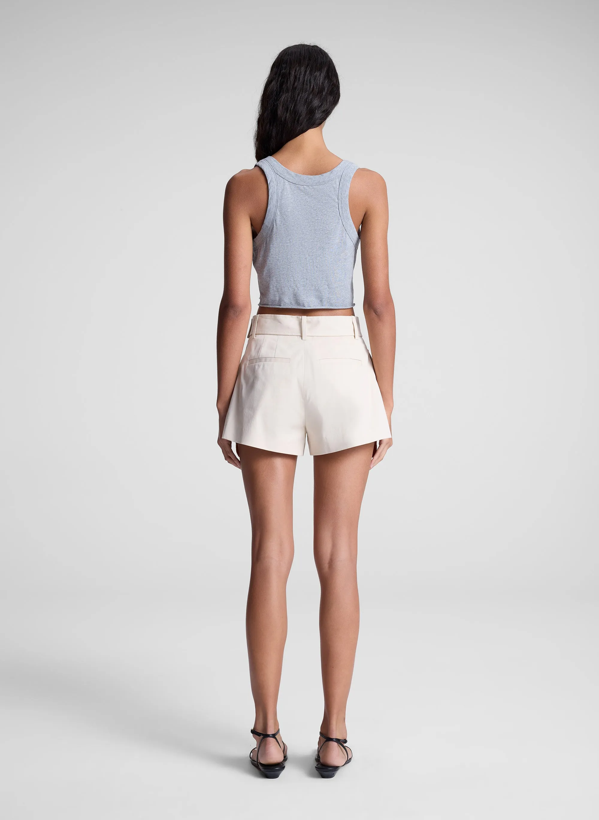 Halsey Cropped Cotton Rib Tank sold by A.L.C. product image thumbnail 5