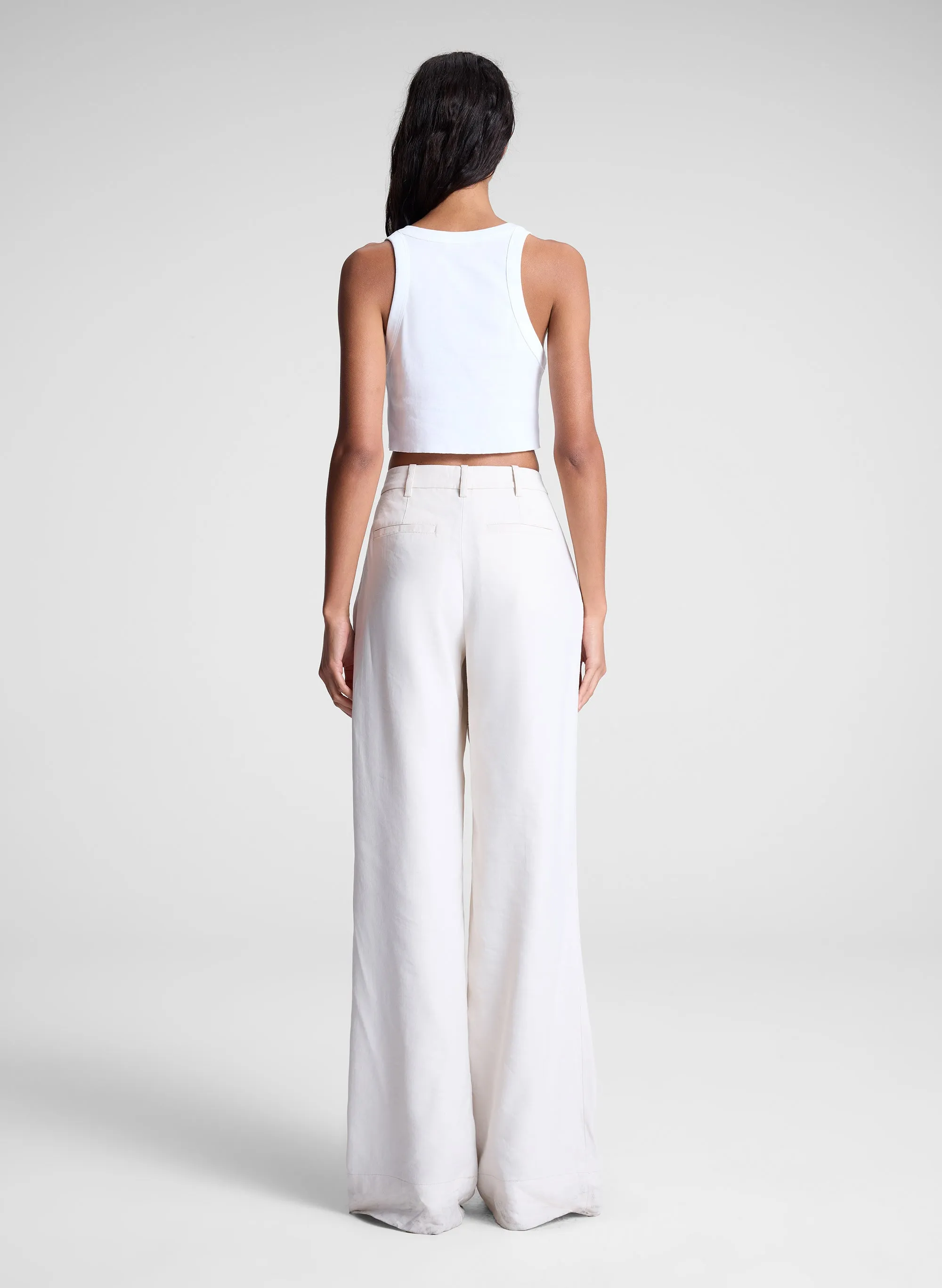 Halsey Cropped Cotton Rib Tank sold by A.L.C. product image thumbnail 5