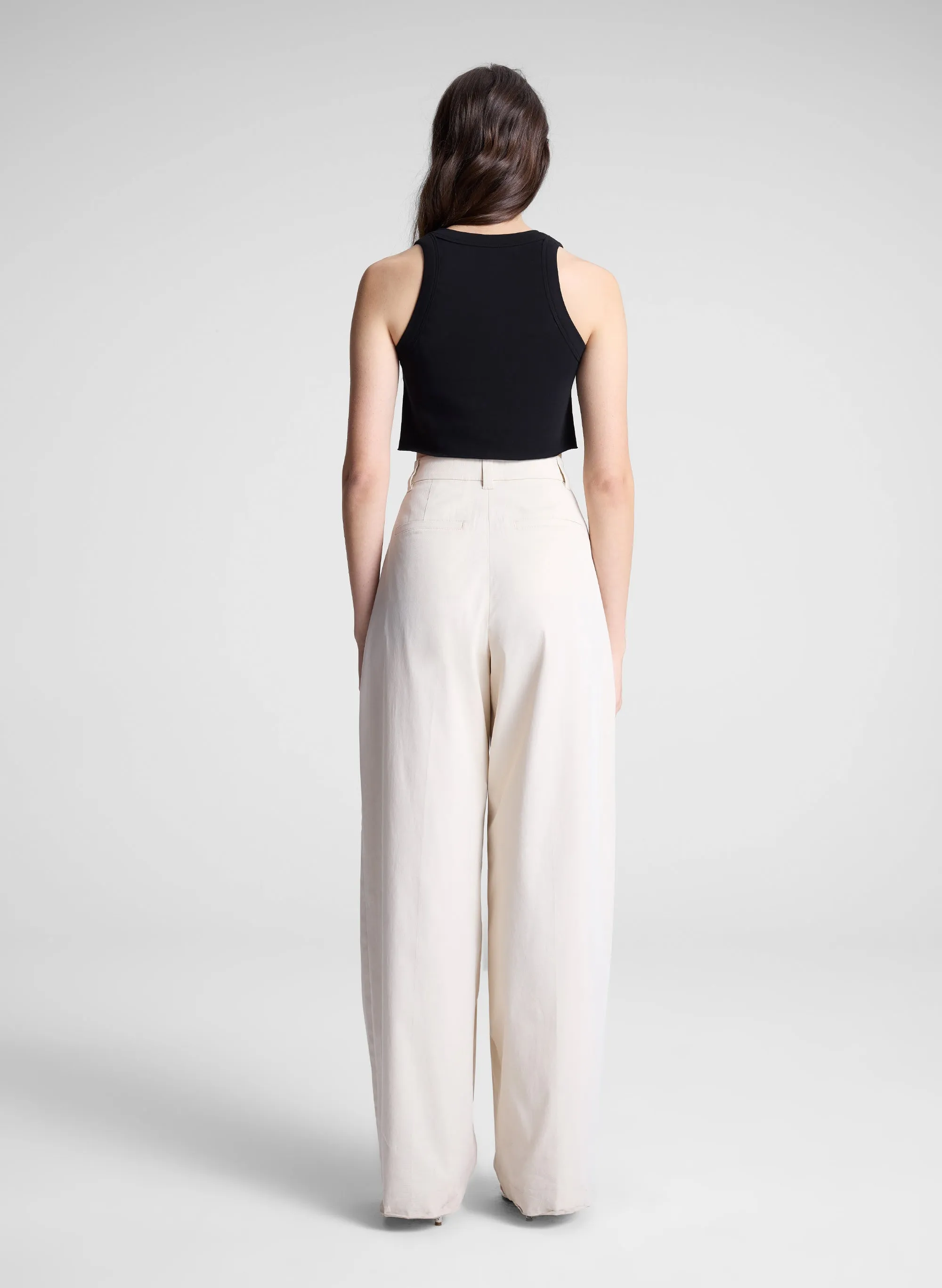 Halsey Cropped Cotton Rib Tank sold by A.L.C. product image thumbnail 5