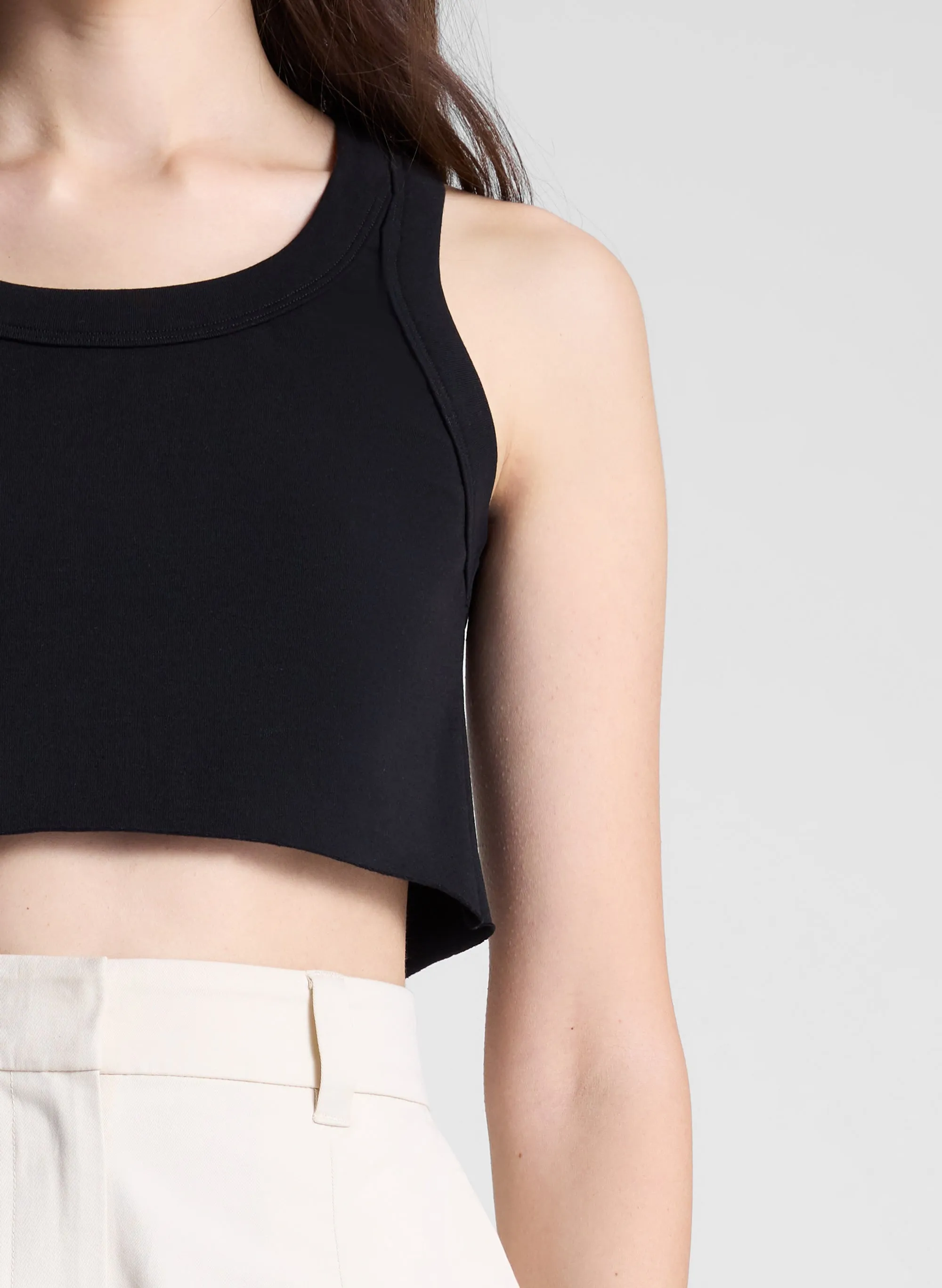 Halsey Cropped Cotton Rib Tank sold by A.L.C. product image thumbnail 2