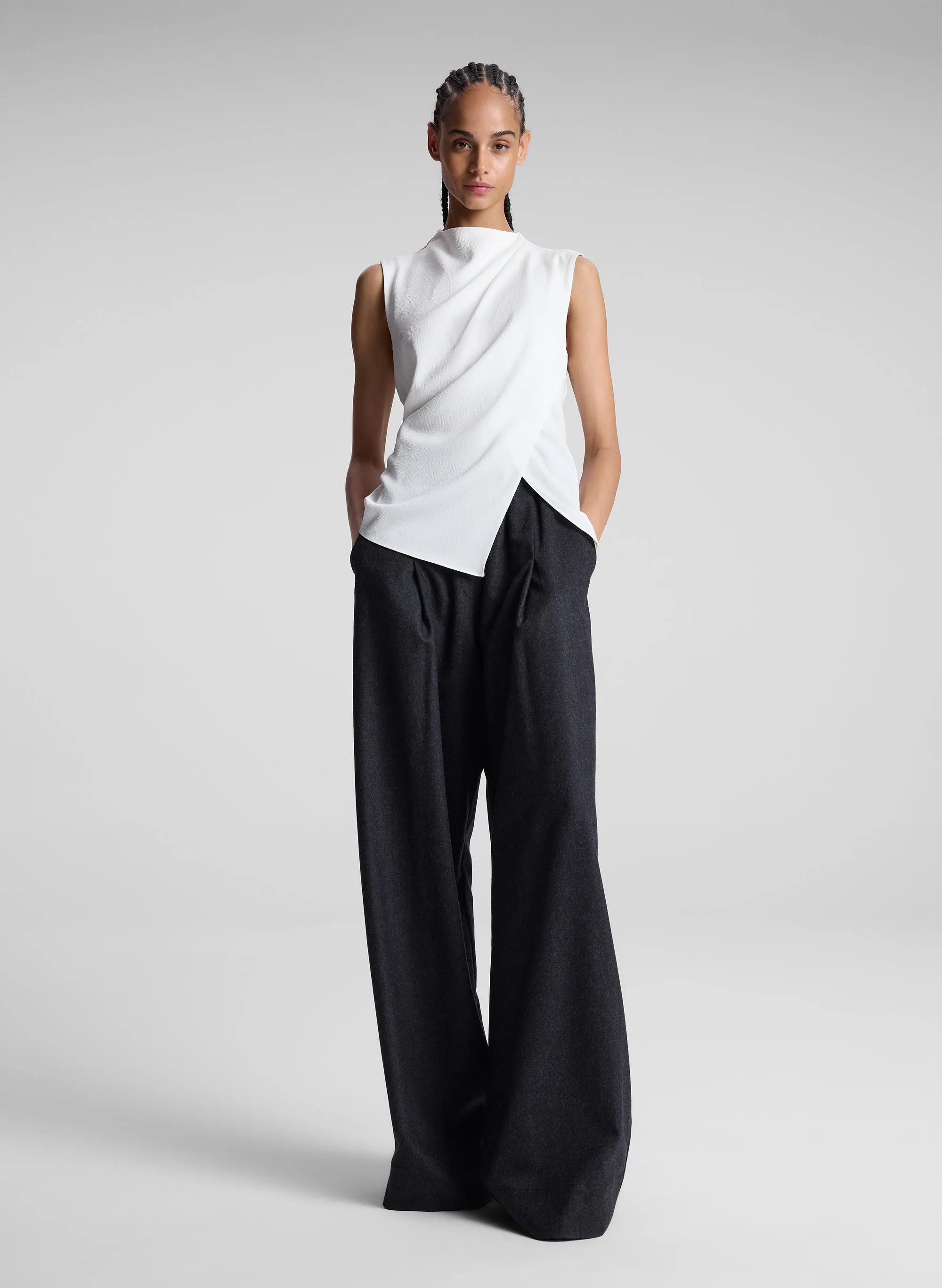 Amira Ruched Sleeveless Top sold by A.L.C.