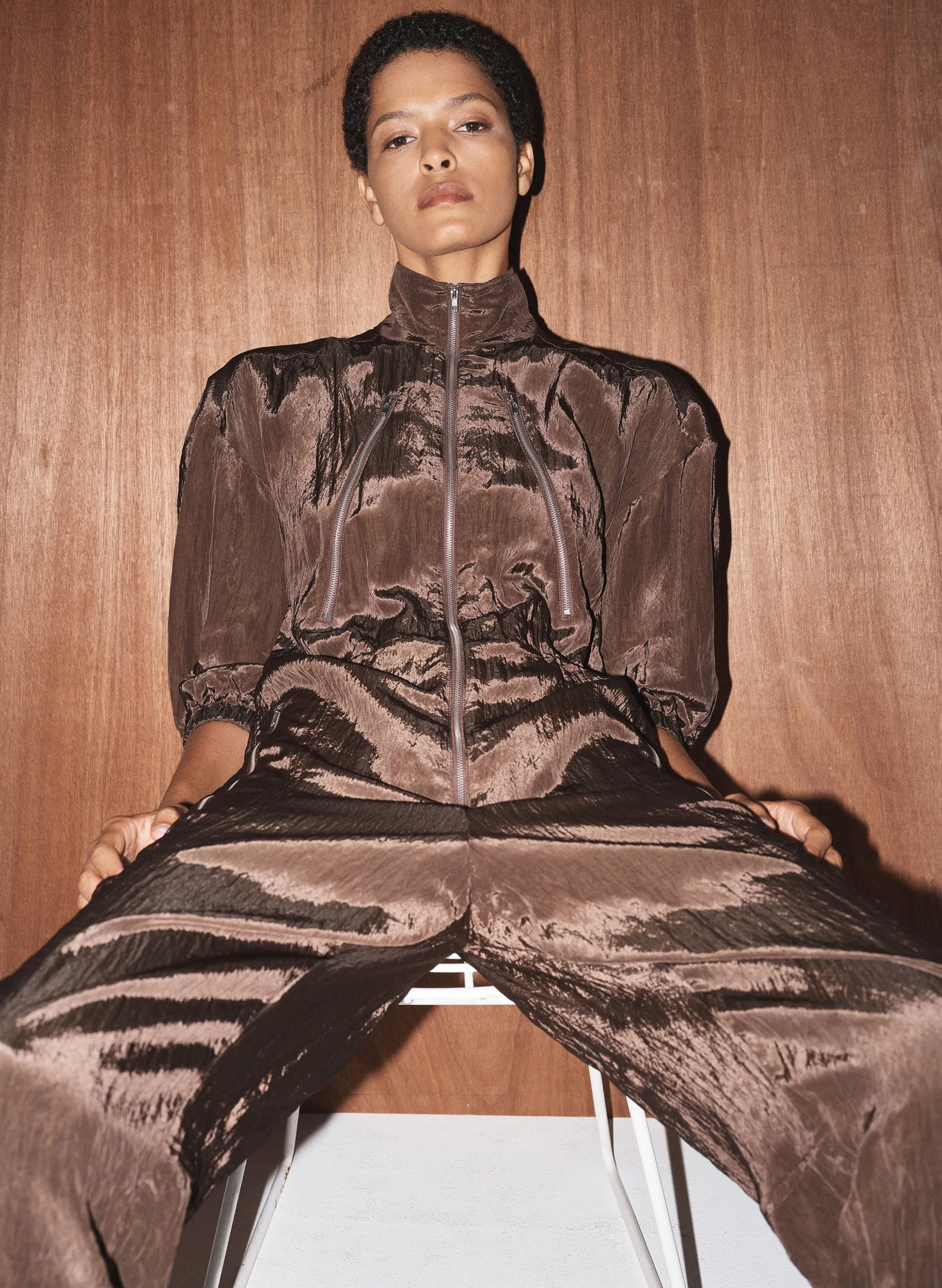 Gavin Taffeta Jumpsuit sold by A.L.C.