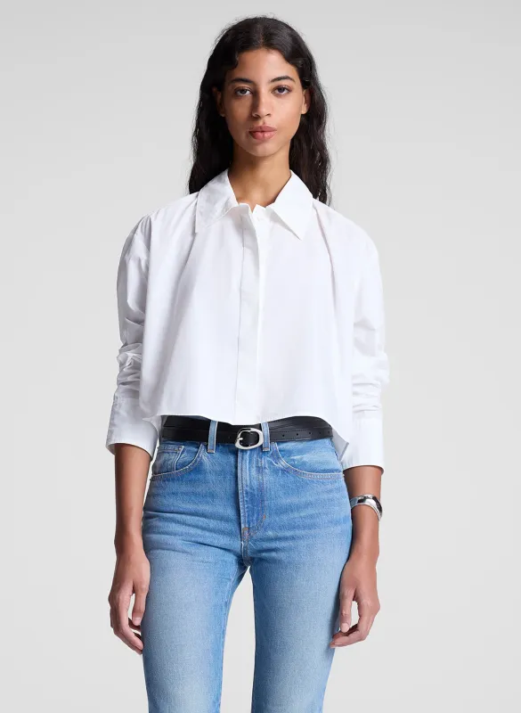 Maude Cropped Cotton Shirt made by A.L.C.