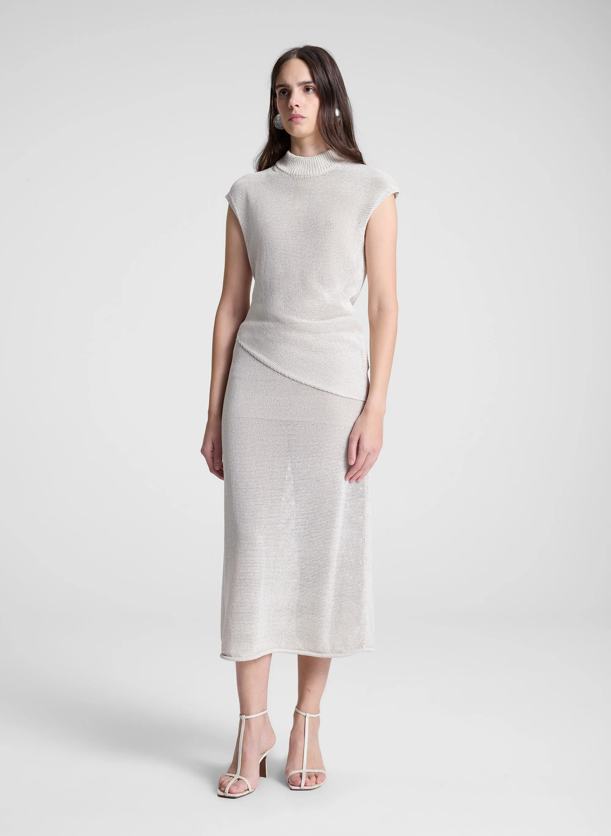 Edith Open Knit Asymmetric Top sold by A.L.C. product image thumbnail 4