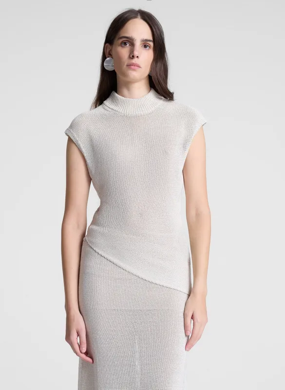 Edith Open Knit Asymmetric Top sold by A.L.C.