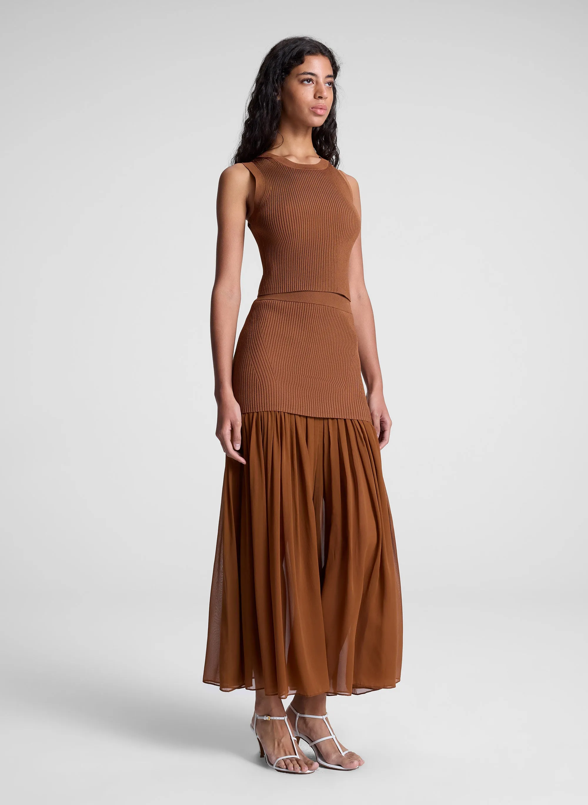 Hayden Knit Chiffon Maxi Skirt sold by A.L.C. product image thumbnail 3