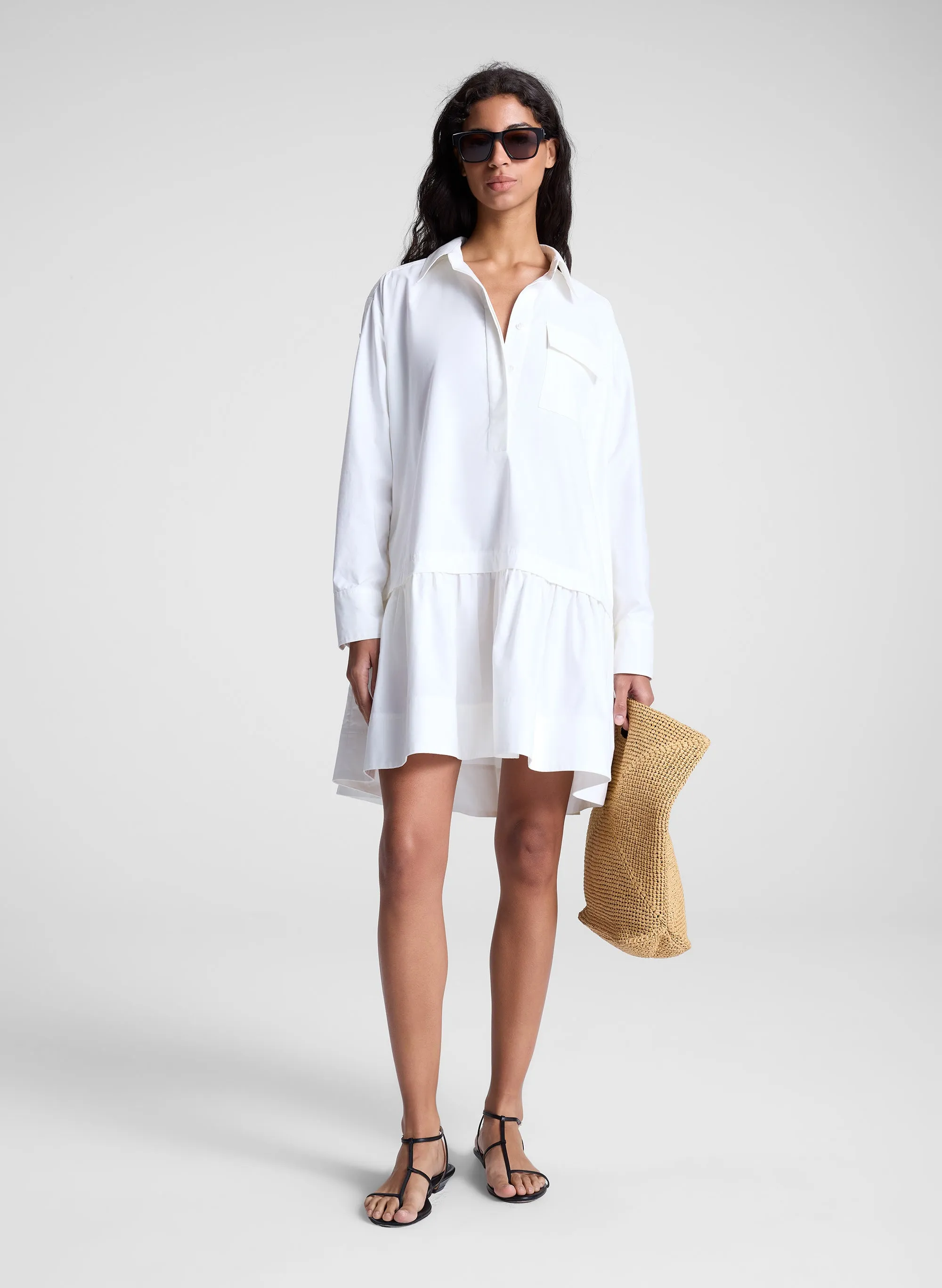Brooke Cotton Mini Shirtdress sold by A.L.C.