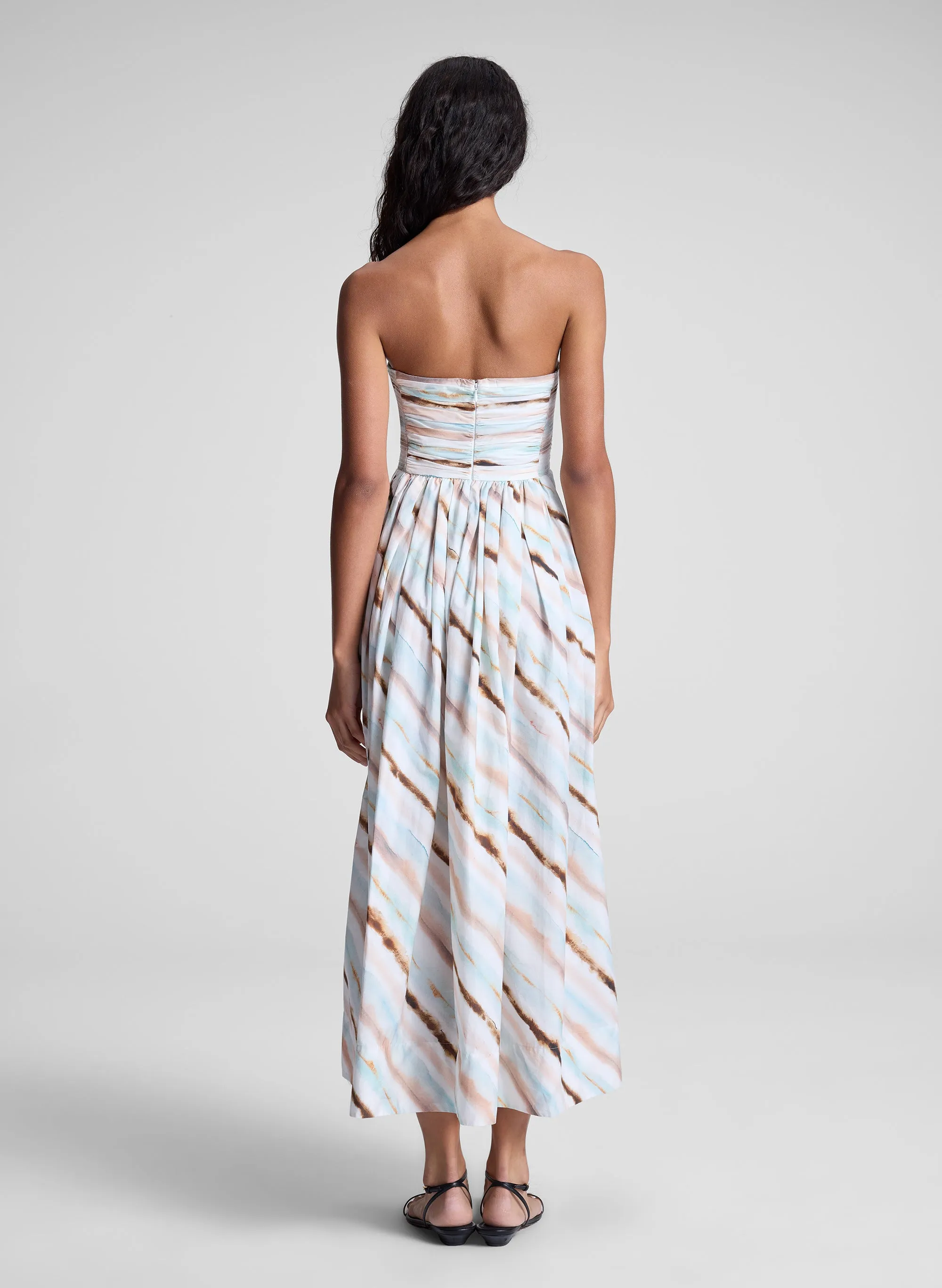 Tara Striped Strapless Midi Dress sold by A.L.C. product image thumbnail 5
