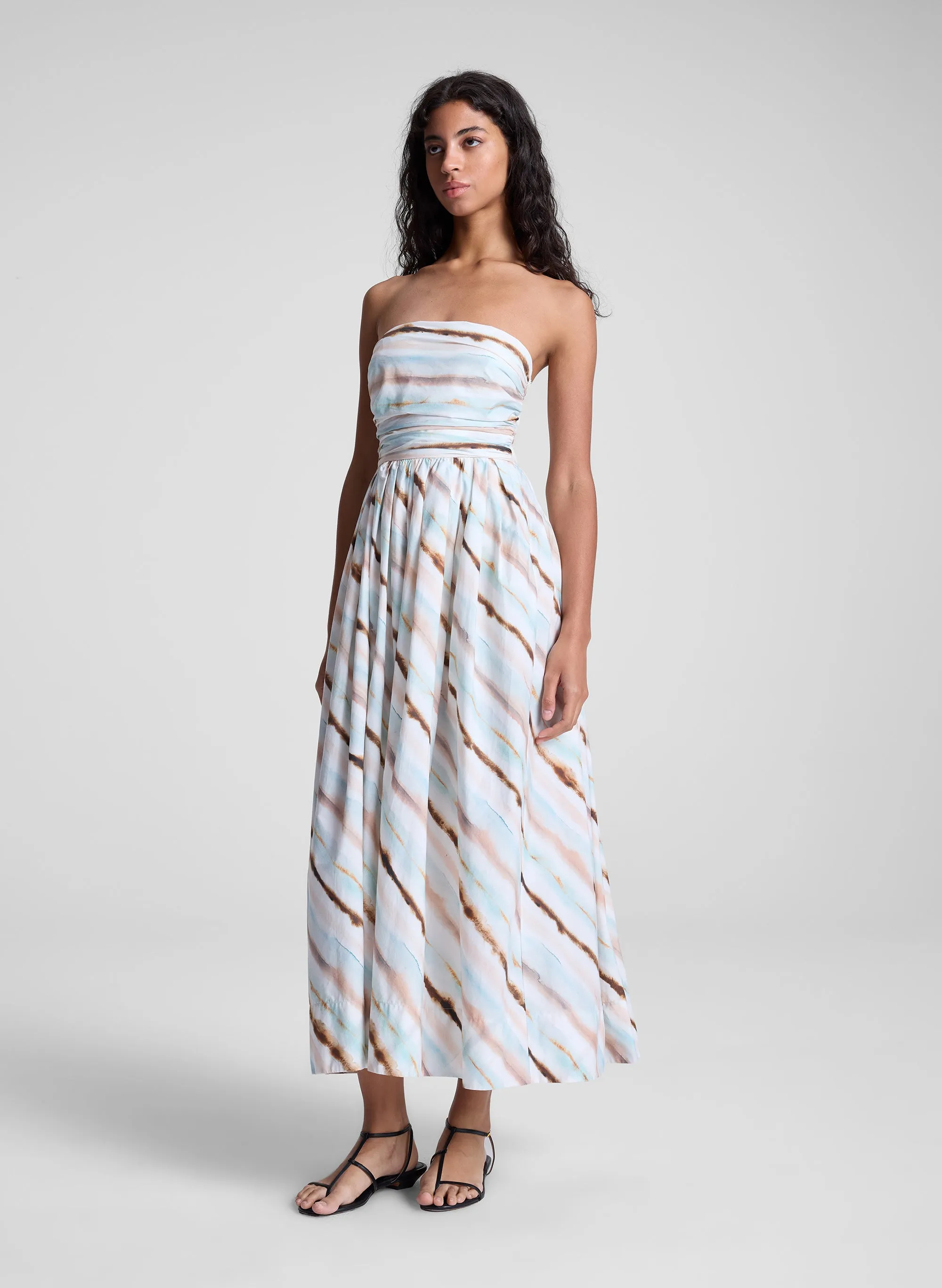 Tara Striped Strapless Midi Dress sold by A.L.C. product image thumbnail 4