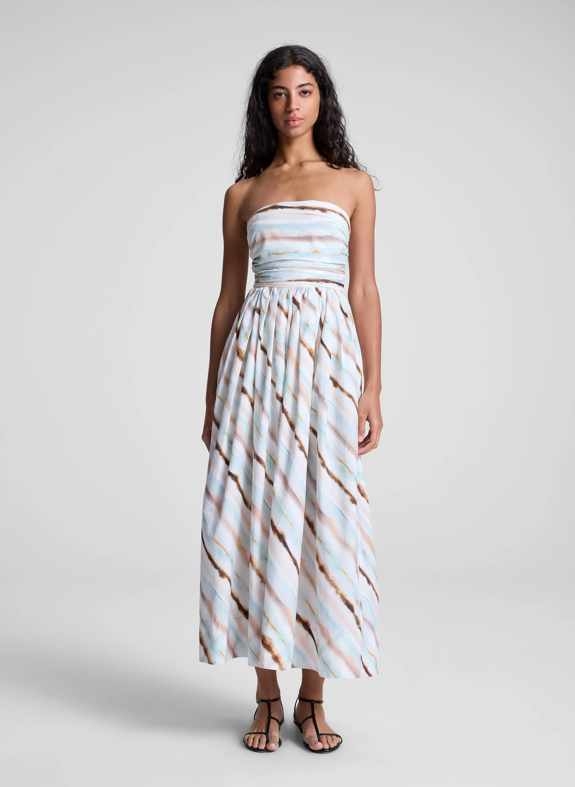 Tara Striped Strapless Midi Dress sold by A.L.C. product image thumbnail 3