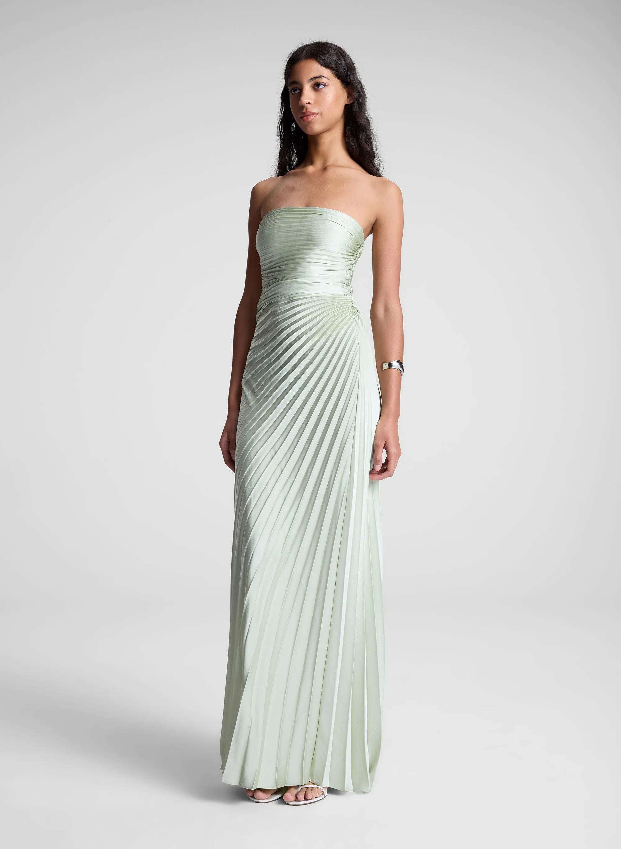 Bianca Strapless Pleated Maxi Dress sold by A.L.C. product image thumbnail 2