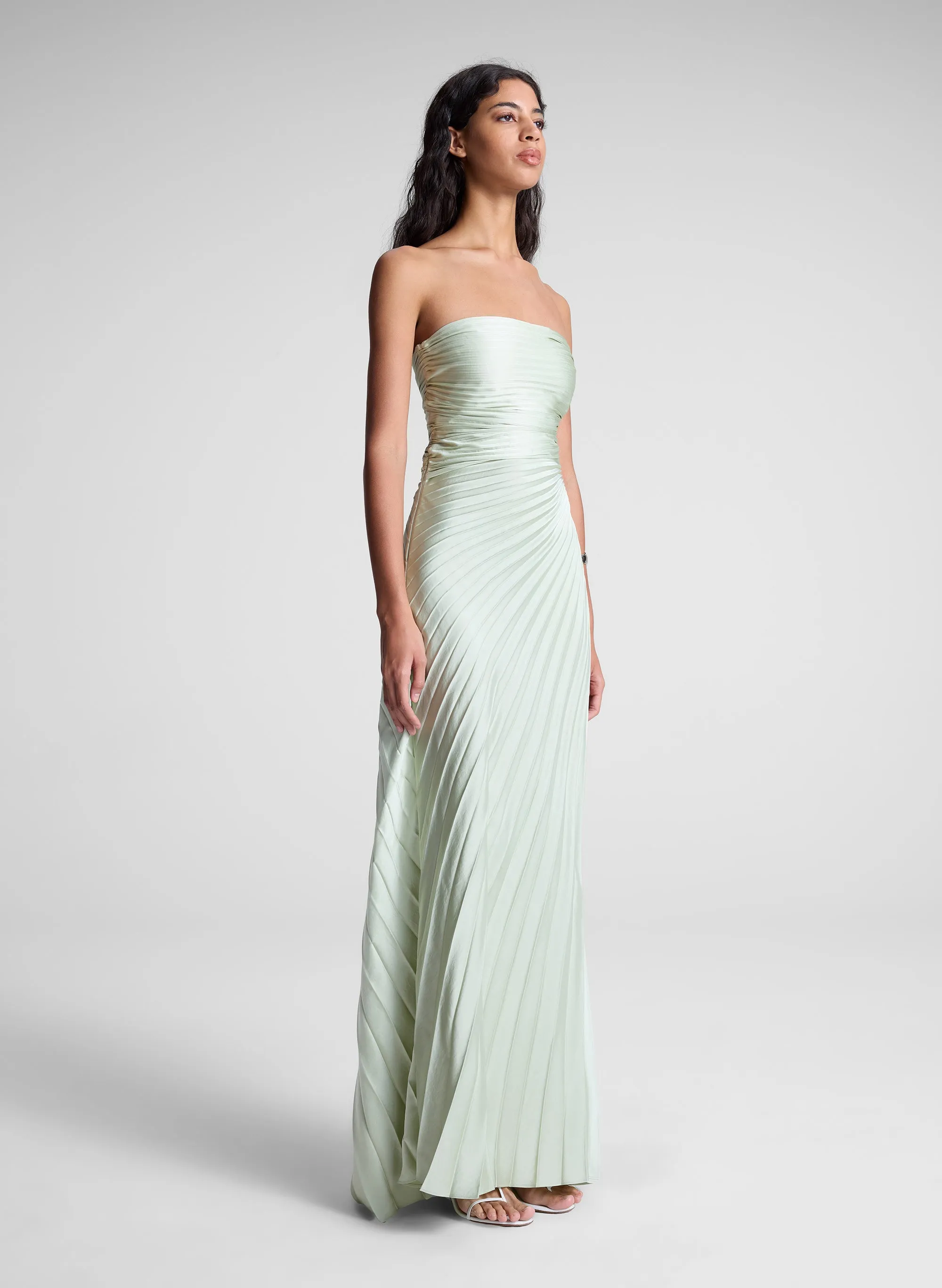 Bianca Strapless Pleated Maxi Dress sold by A.L.C. product image thumbnail 3