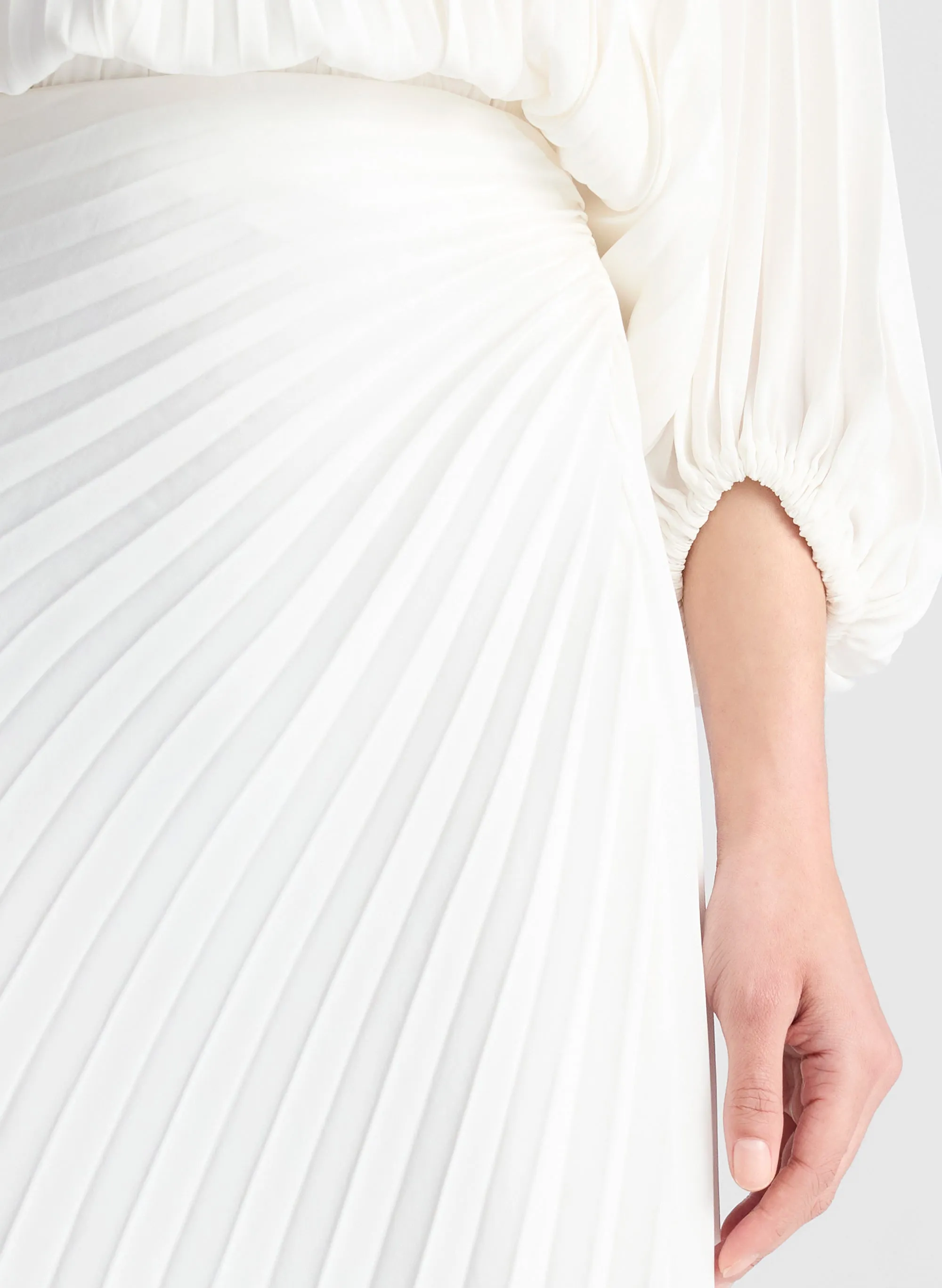 Bianca Satin Pleated Maxi Skirt sold by A.L.C. product image thumbnail 2