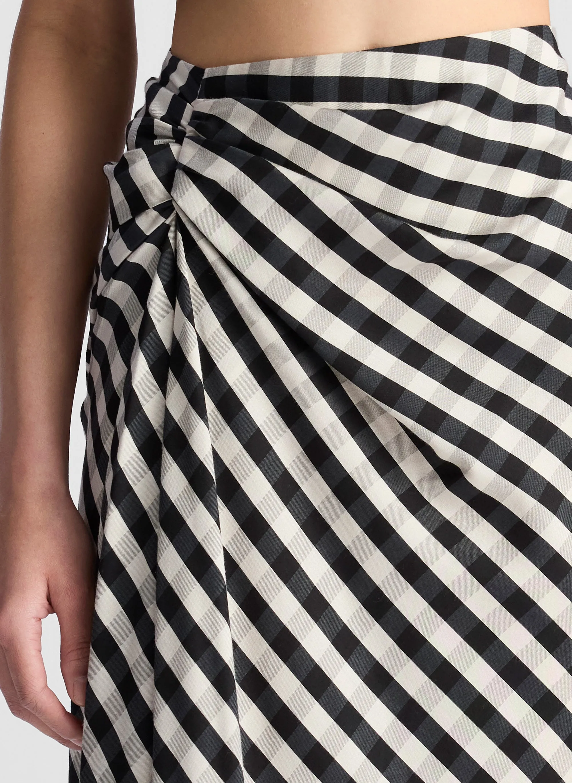 Jean Gingham Midi Skirt sold by A.L.C. product image thumbnail 2