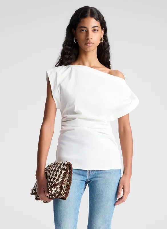 Nara Stretch Cotton Off Shoulder Top sold by A.L.C.