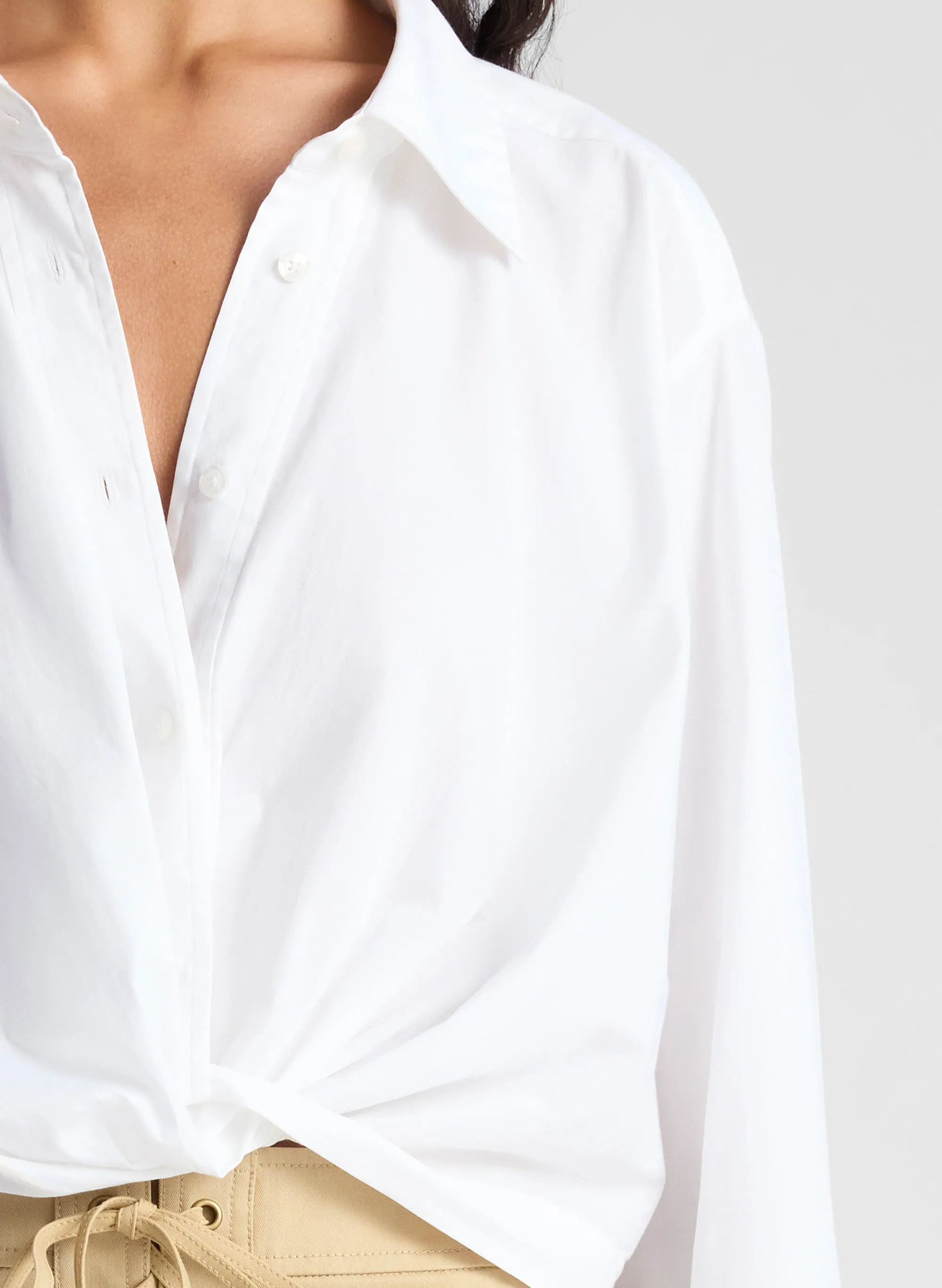 Leo Cropped Cotton Shirt sold by A.L.C. product image thumbnail 2