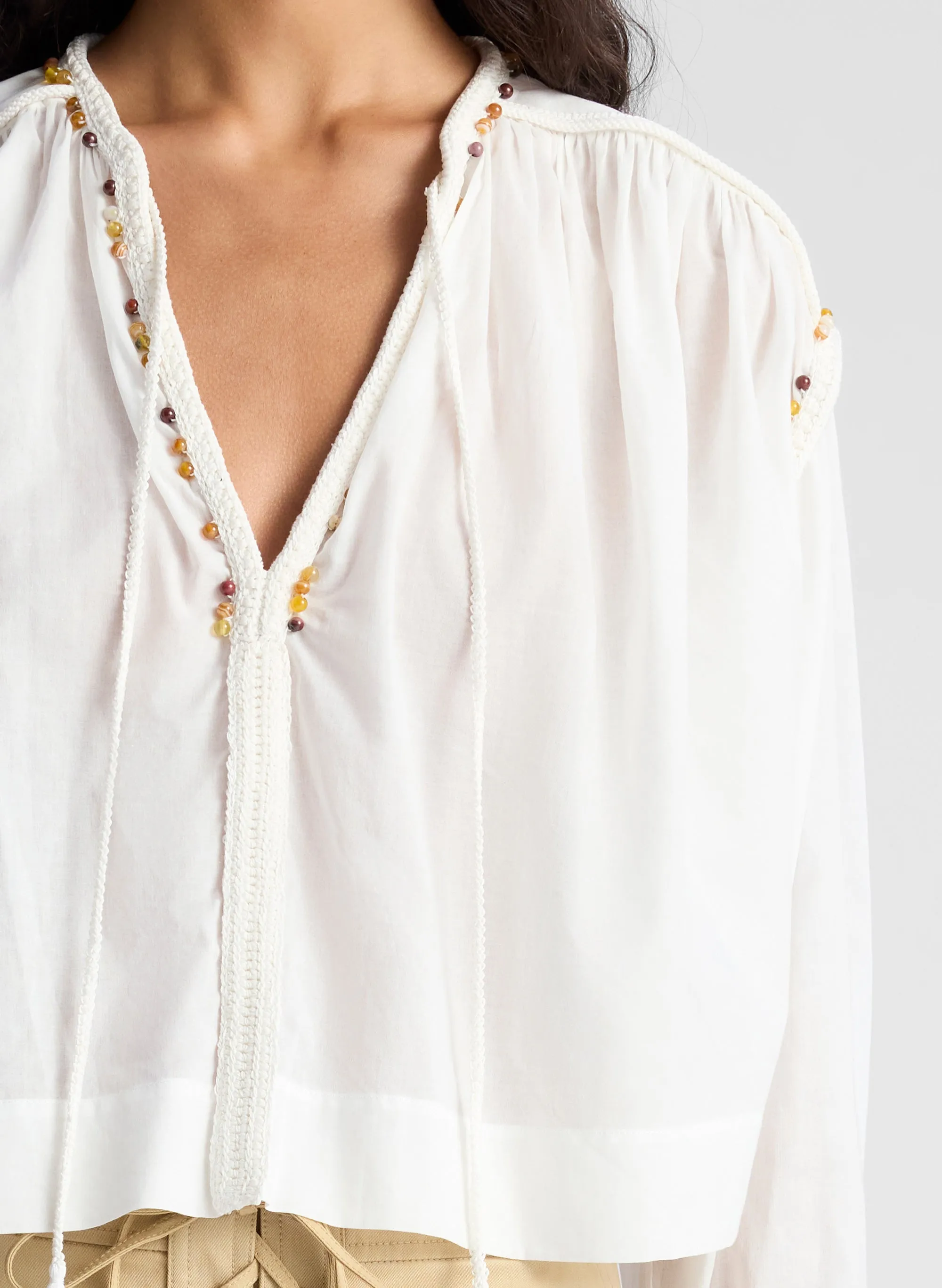 Jodie Embellished Cotton Top sold by A.L.C. product image thumbnail 2