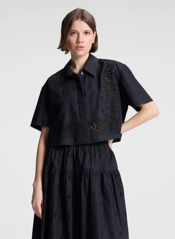 Jade Embroidered Cotton Top sold by A.L.C.