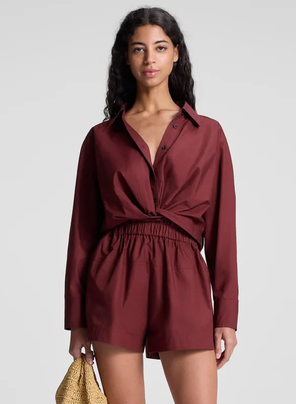 Leo Cropped Cotton Shirt sold by A.L.C.