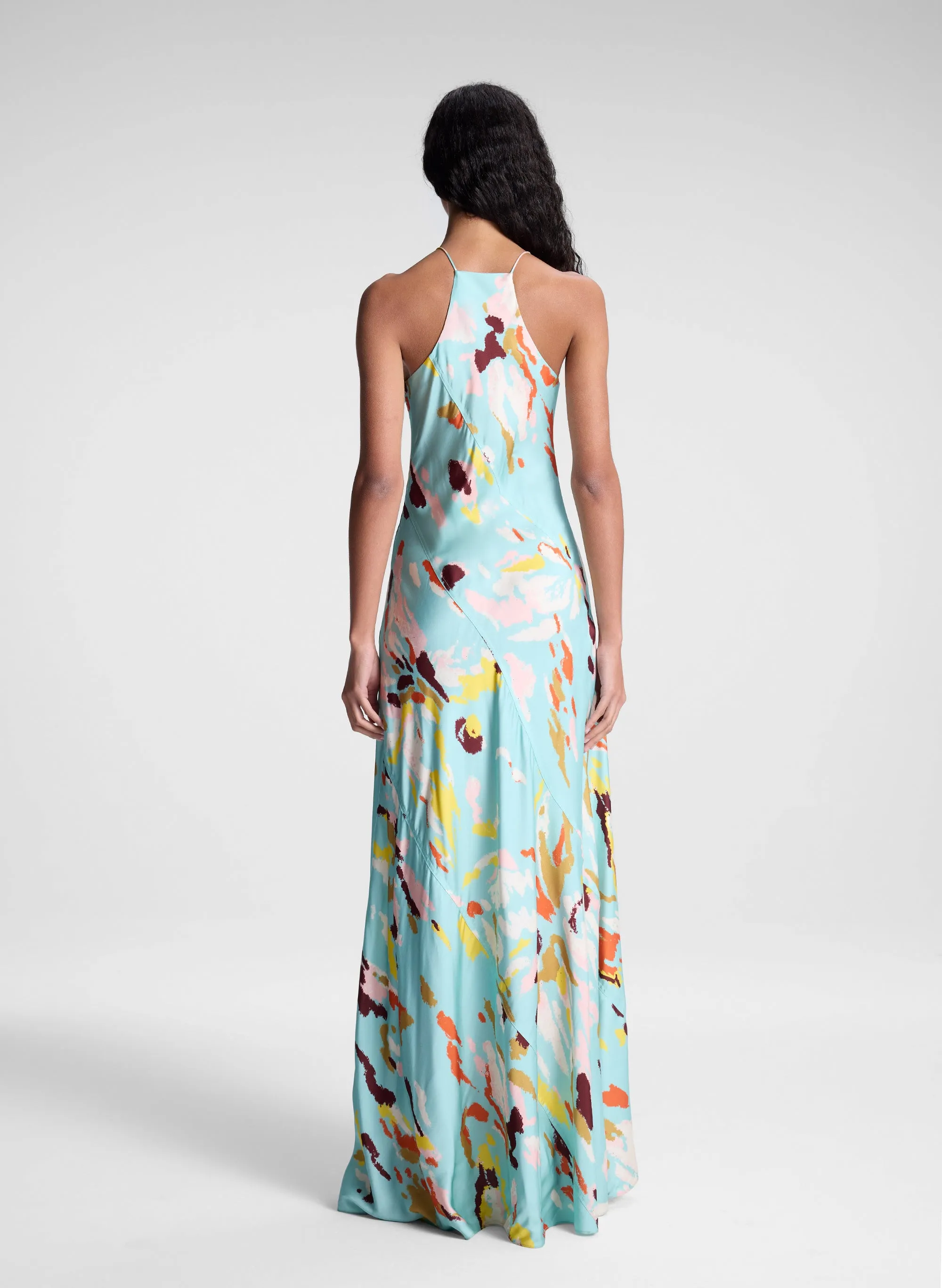 Sybil Printed Satin Maxi Dress sold by A.L.C. product image thumbnail 5