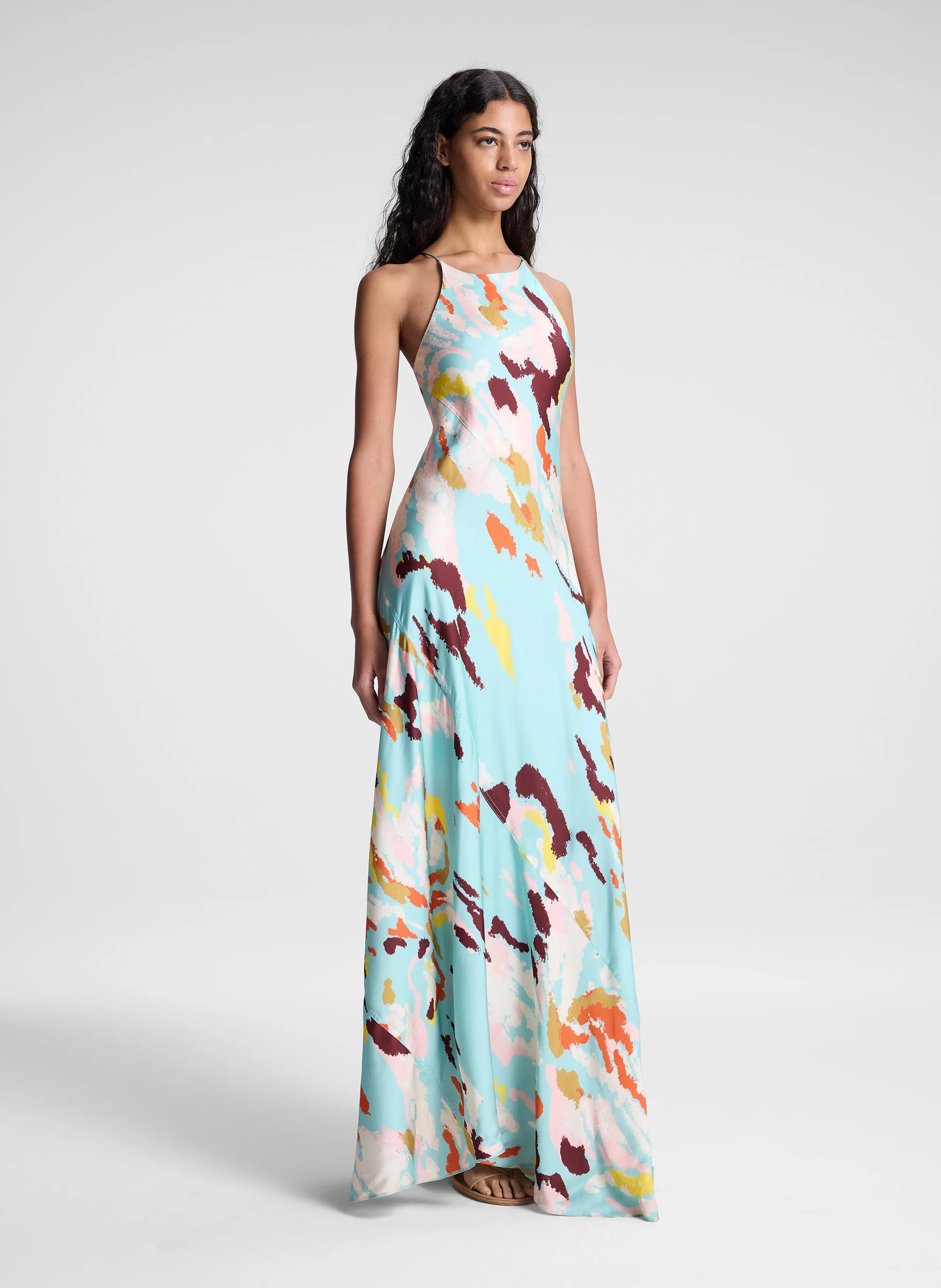 Sybil Printed Satin Maxi Dress sold by A.L.C. product image thumbnail 3