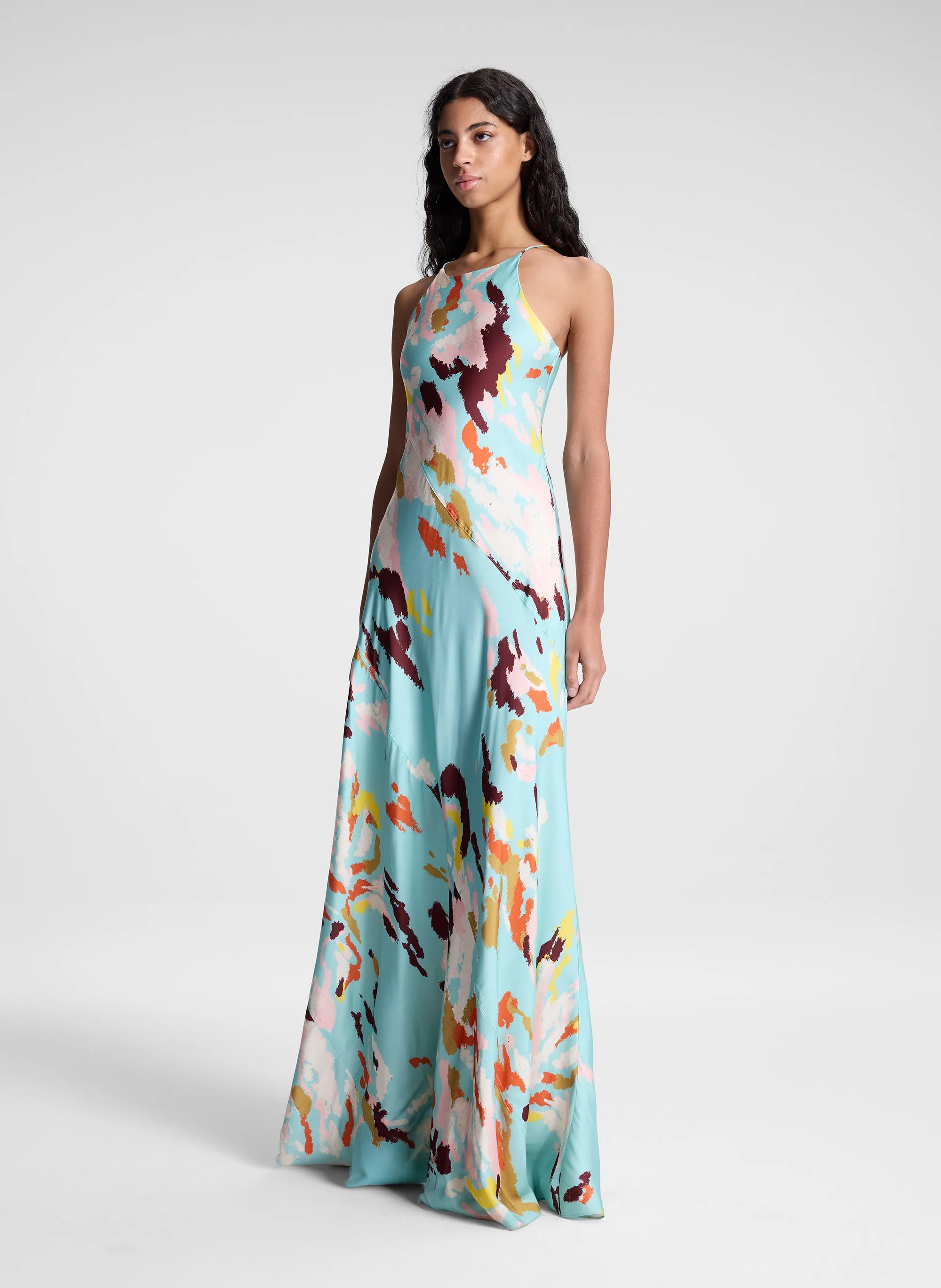 Sybil Printed Satin Maxi Dress sold by A.L.C. product image thumbnail 4