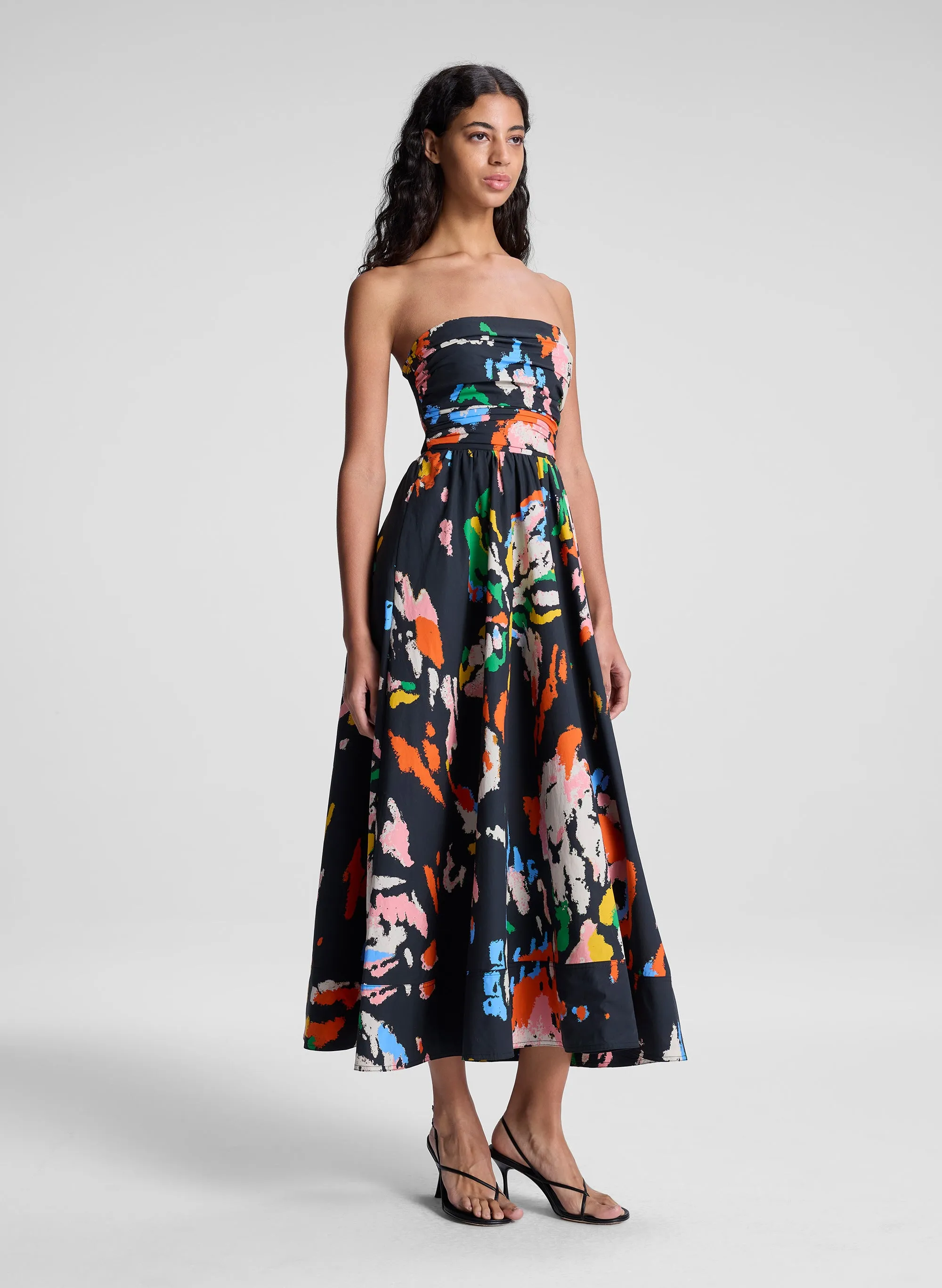 Tate Strapless Printed Midi Dress sold by A.L.C. product image thumbnail 3