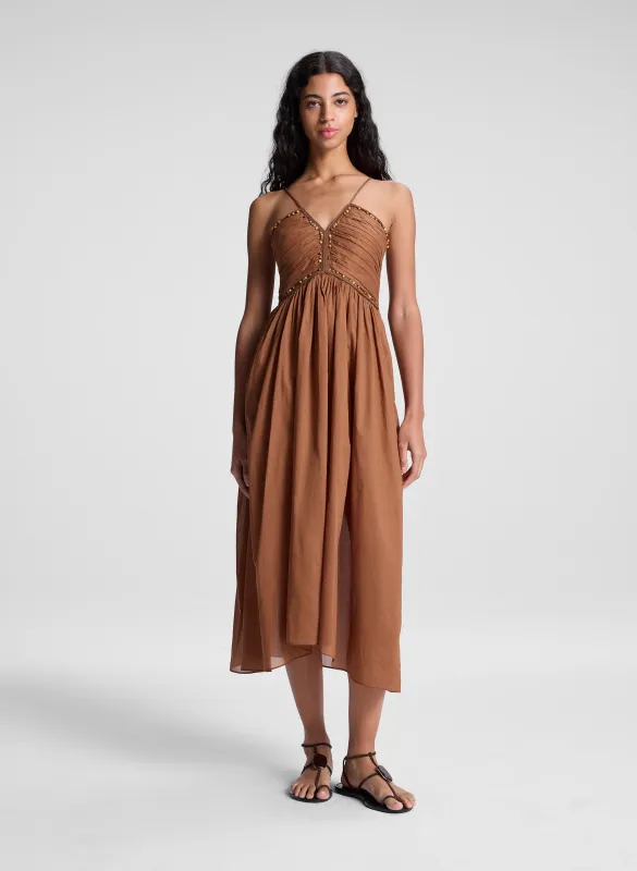 Rumi Embellished Cotton Midi Dress sold by A.L.C.
