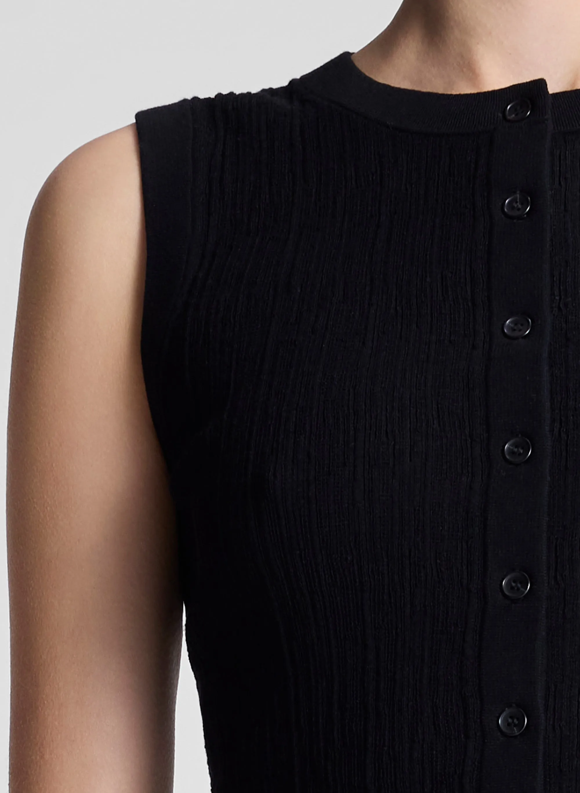 Lottie Cropped Fine Cotton Knit Top sold by A.L.C. product image thumbnail 2