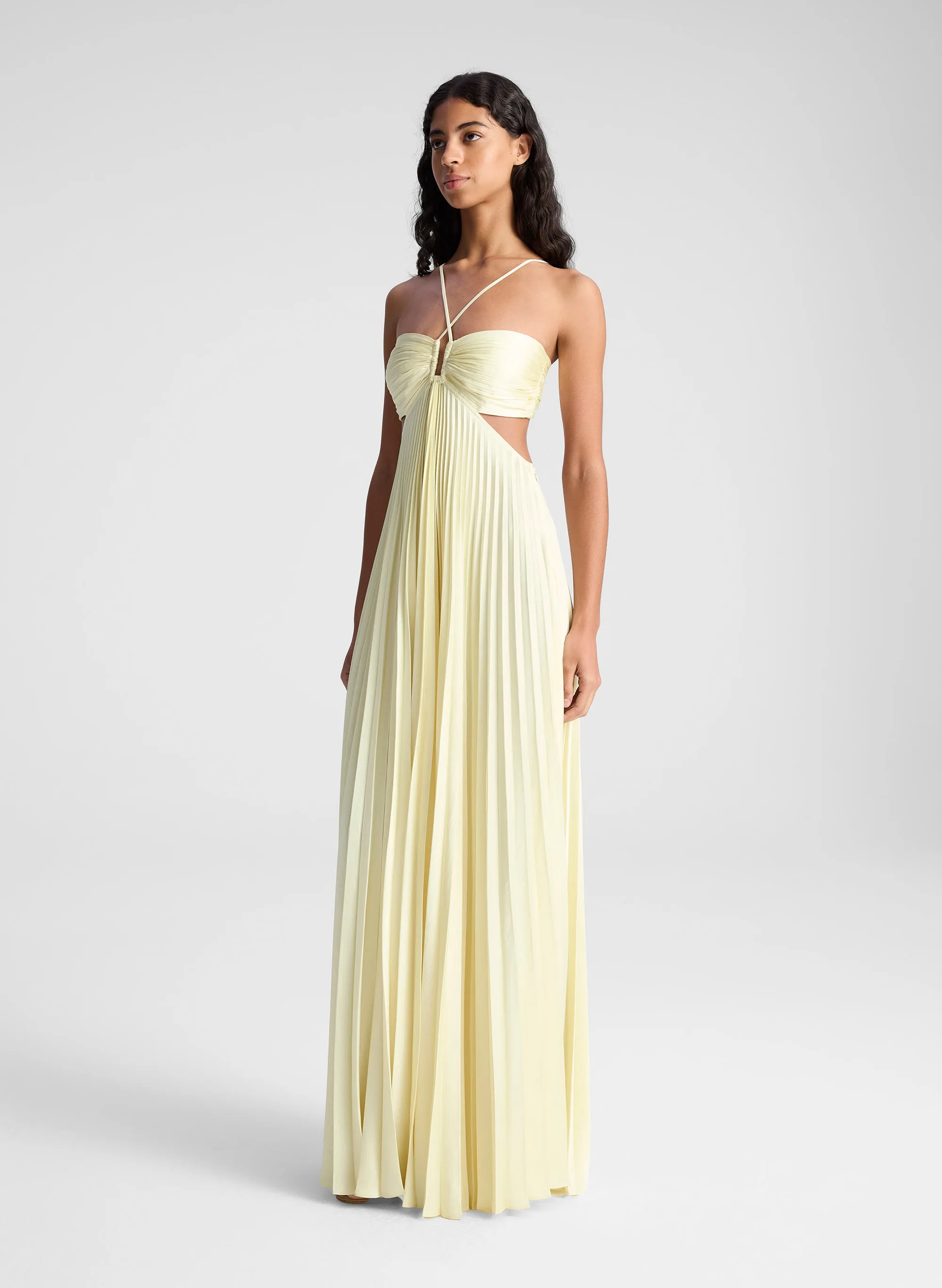 Moira Satin Pleated Maxi Dress sold by A.L.C. product image thumbnail 5