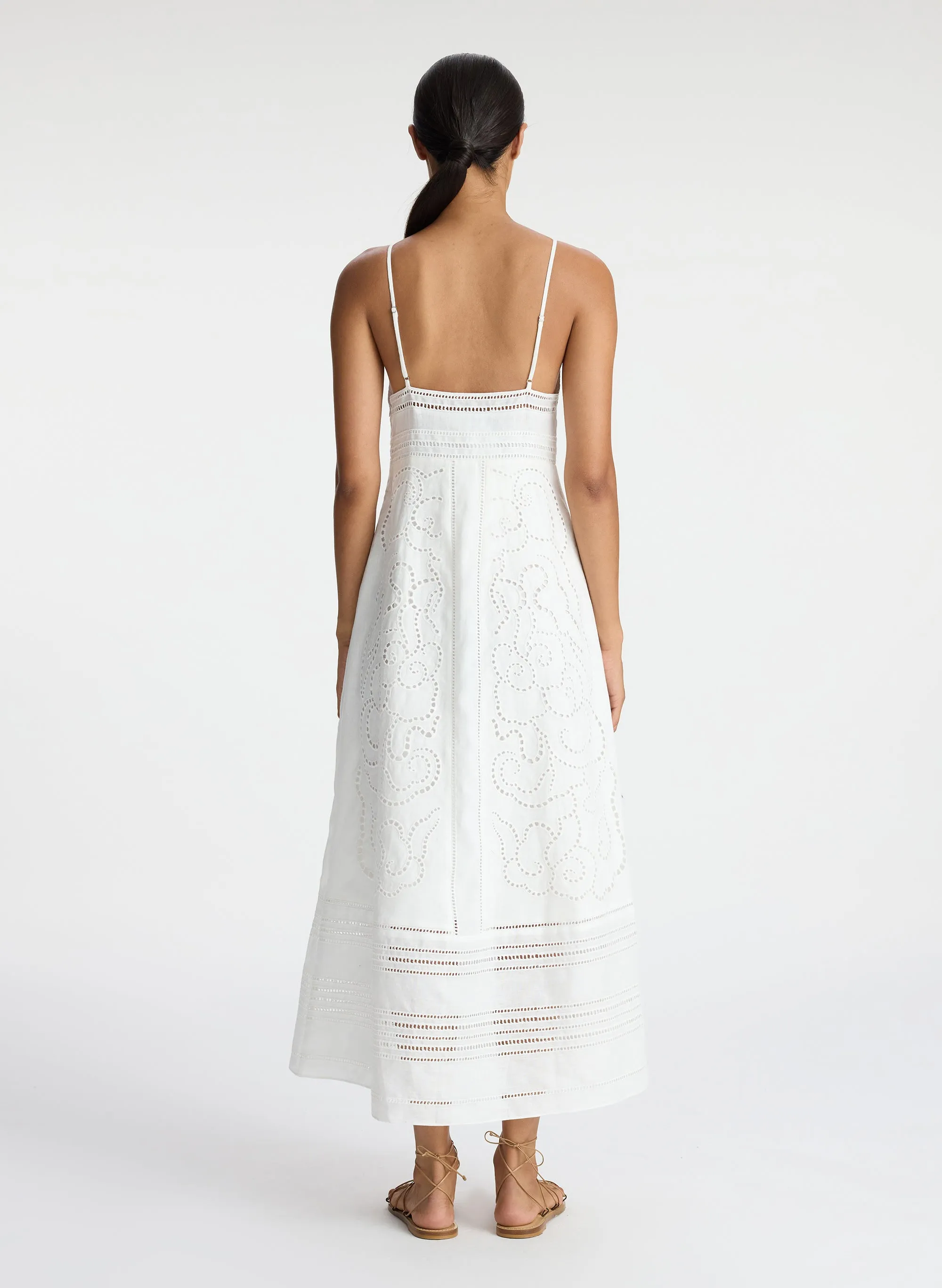 Josie Embroidered Linen Midi Dress sold by A.L.C. product image thumbnail 5