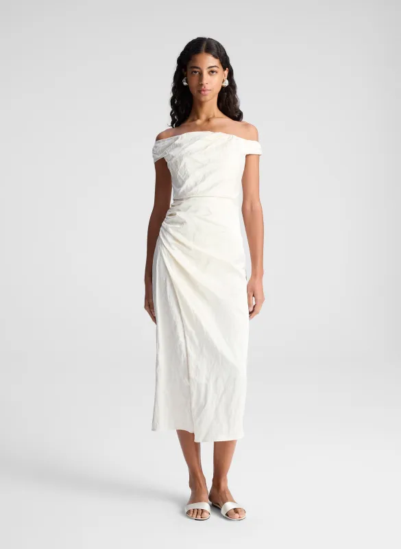 Camille Off Shoulder Satin Dress made by A.L.C.