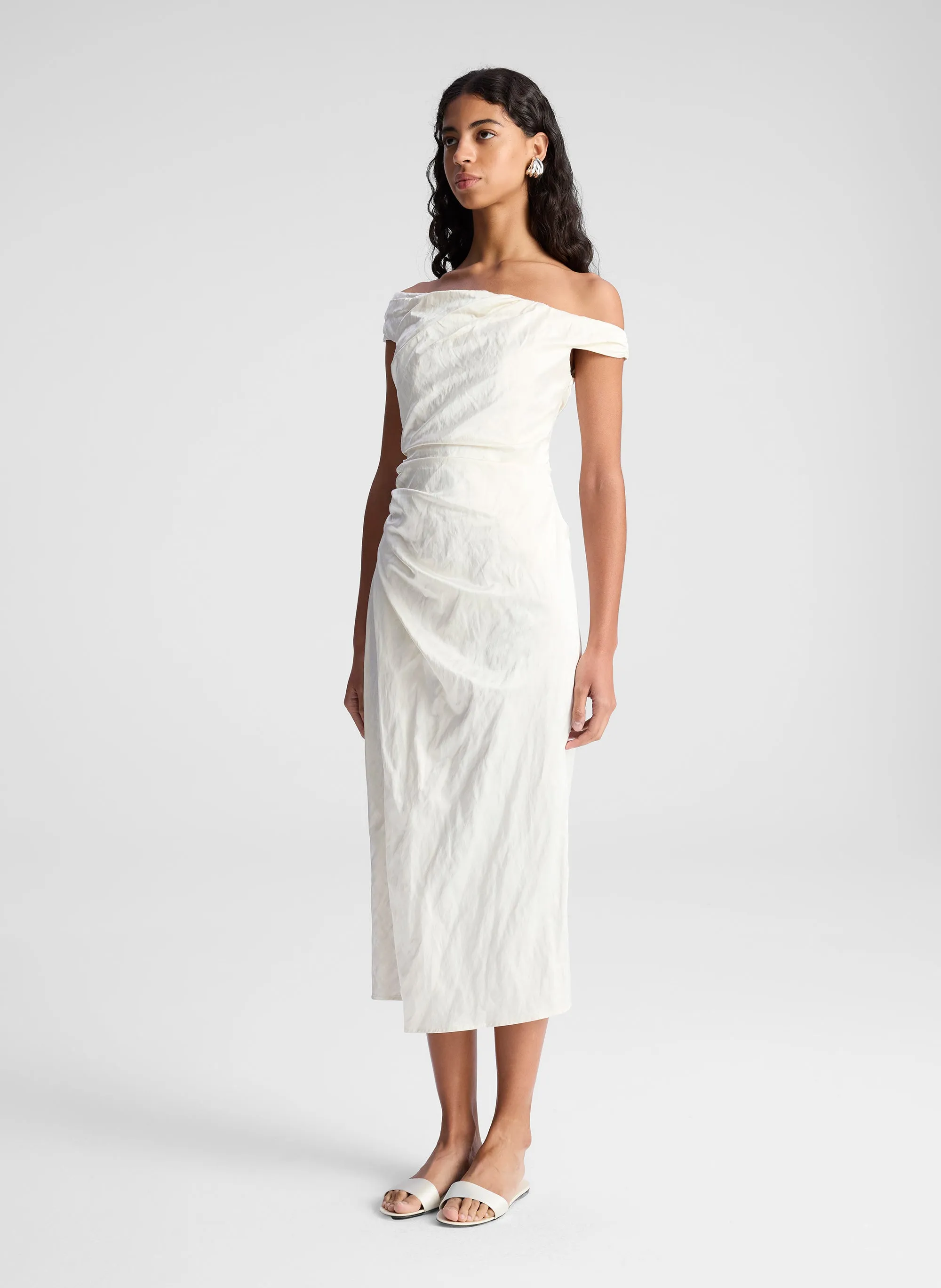 Camille Off Shoulder Satin Dress sold by A.L.C. product image thumbnail 4