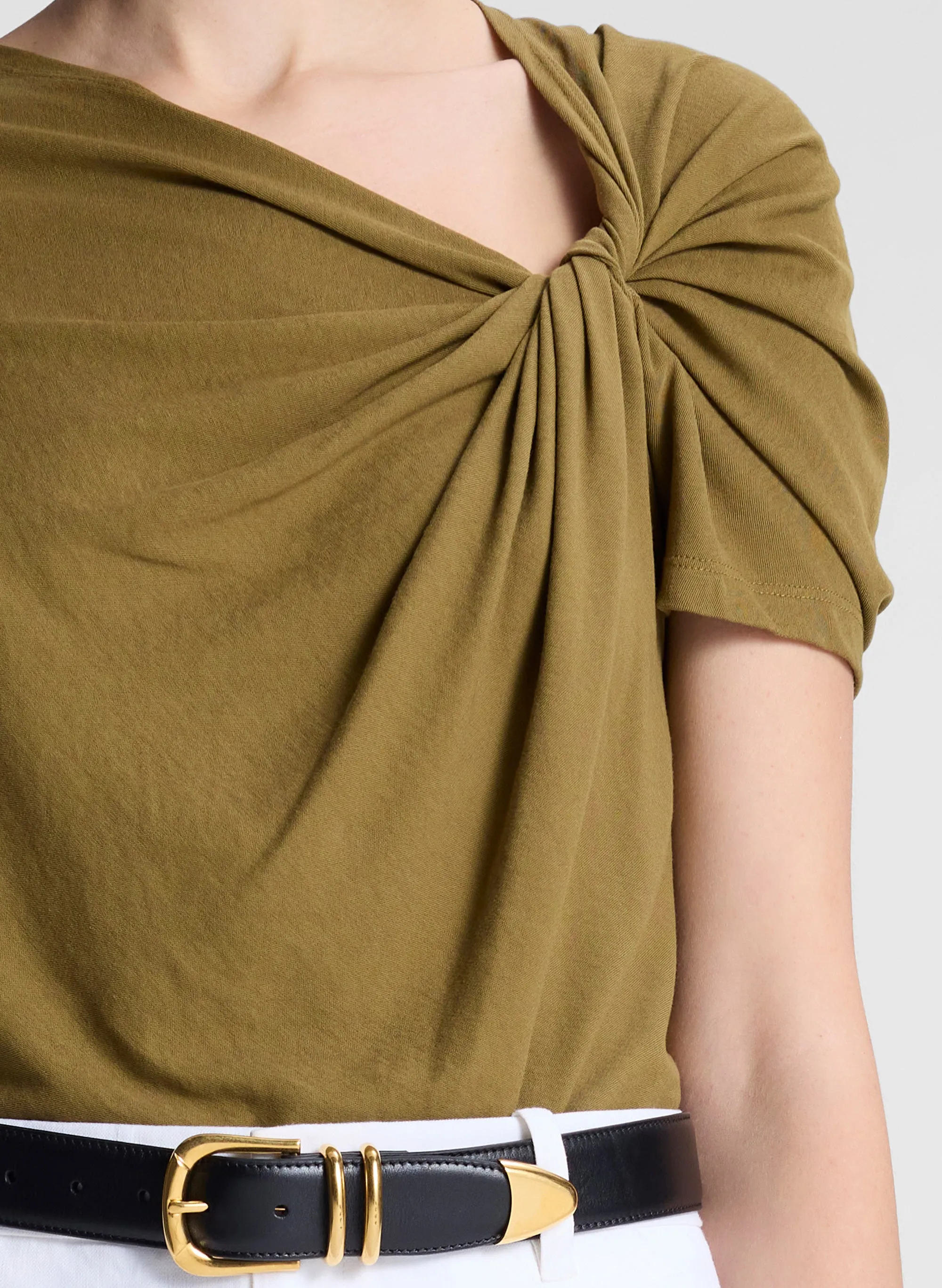 Liz Asymmetric Cotton Crepe Tee sold by A.L.C. product image thumbnail 2