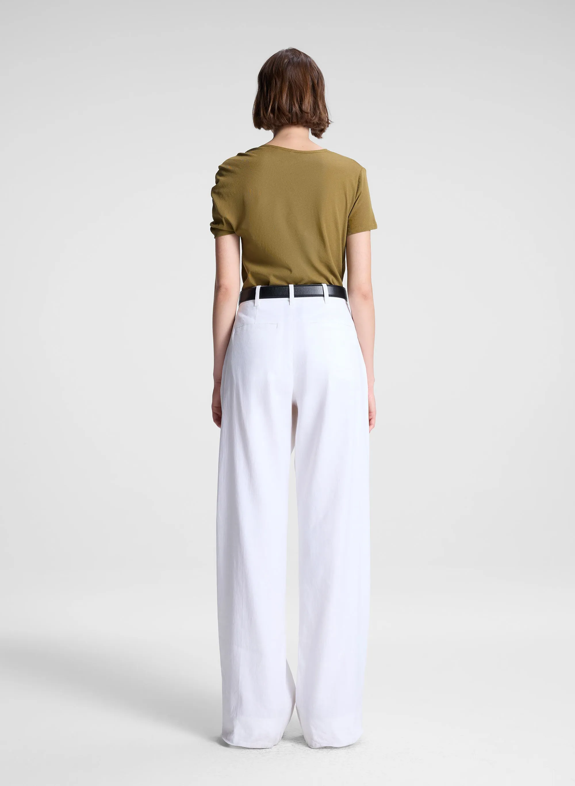 Liz Asymmetric Cotton Crepe Tee sold by A.L.C. product image thumbnail 5