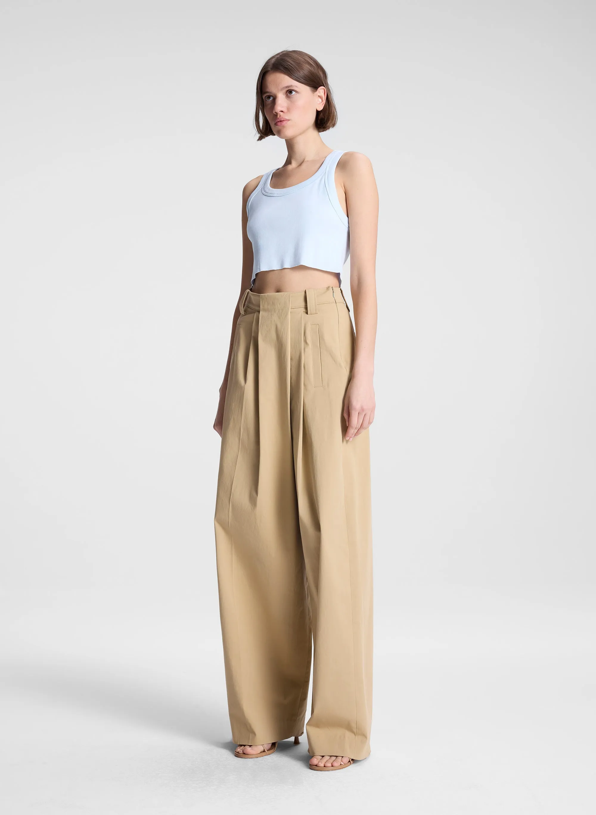 Halsey Cropped Cotton Rib Tank sold by A.L.C. product image thumbnail 4