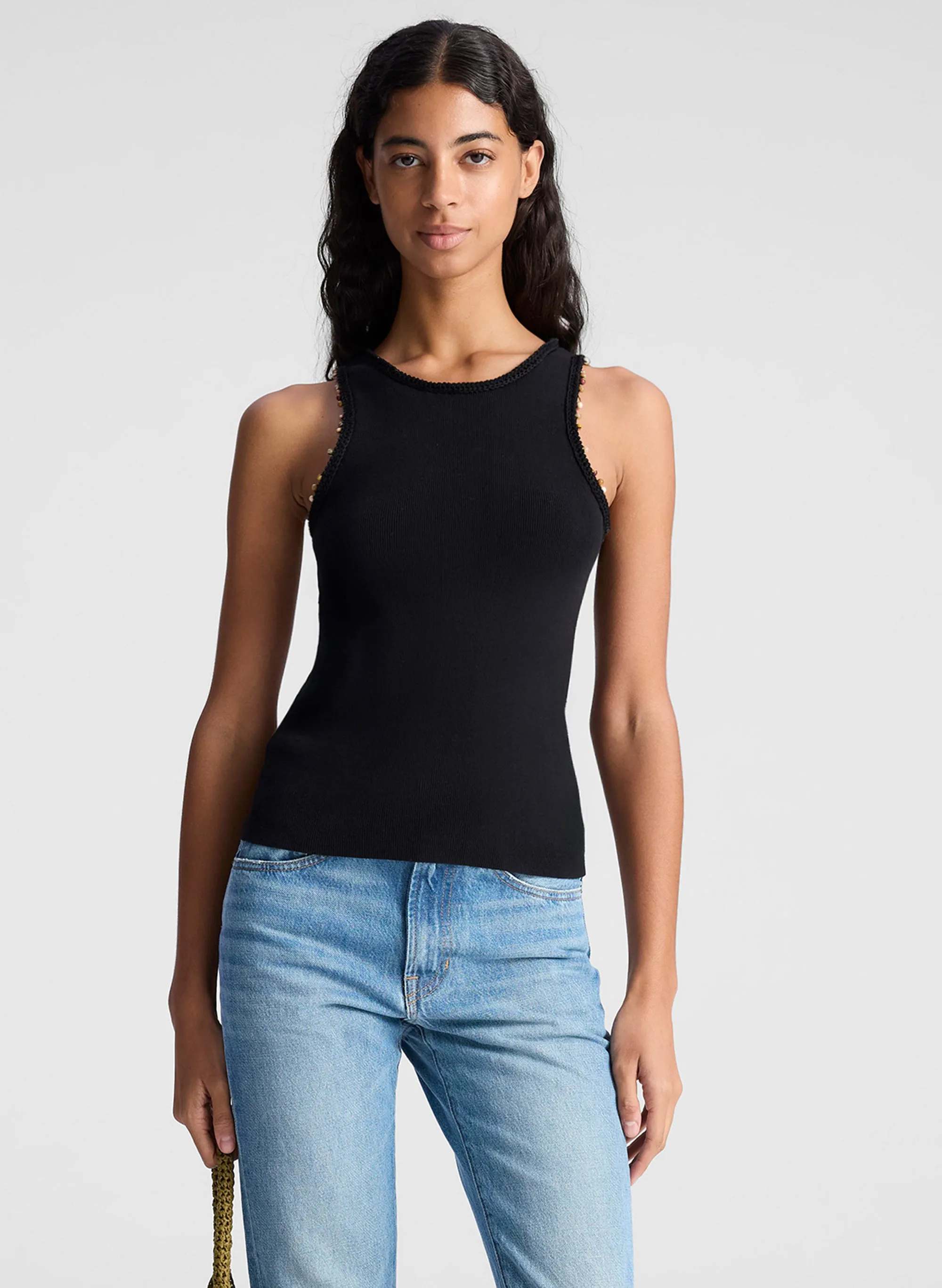 Nelly Beaded Knit Tank sold by A.L.C.