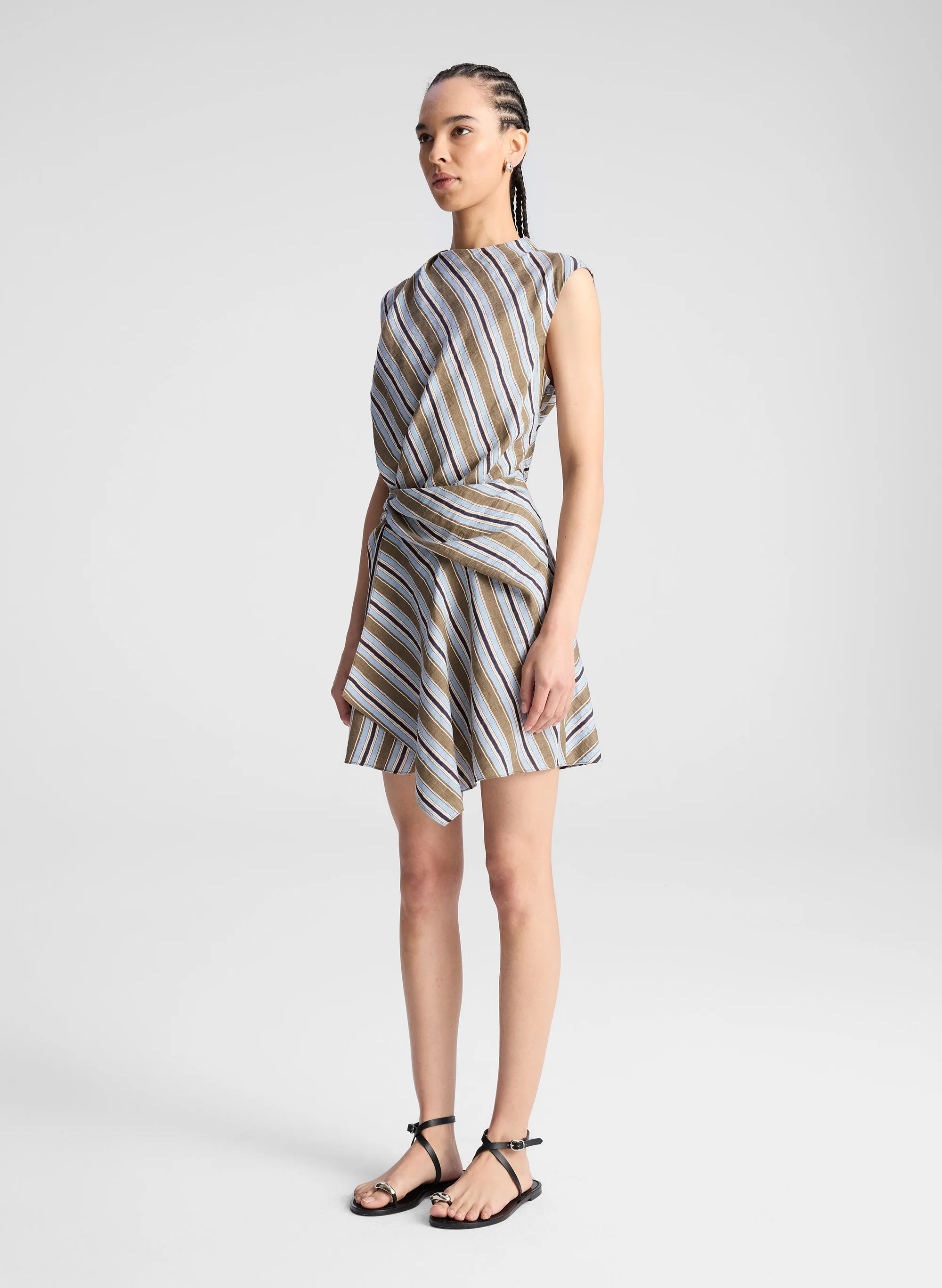 Dion Striped Mini Dress sold by A.L.C. product image thumbnail 4