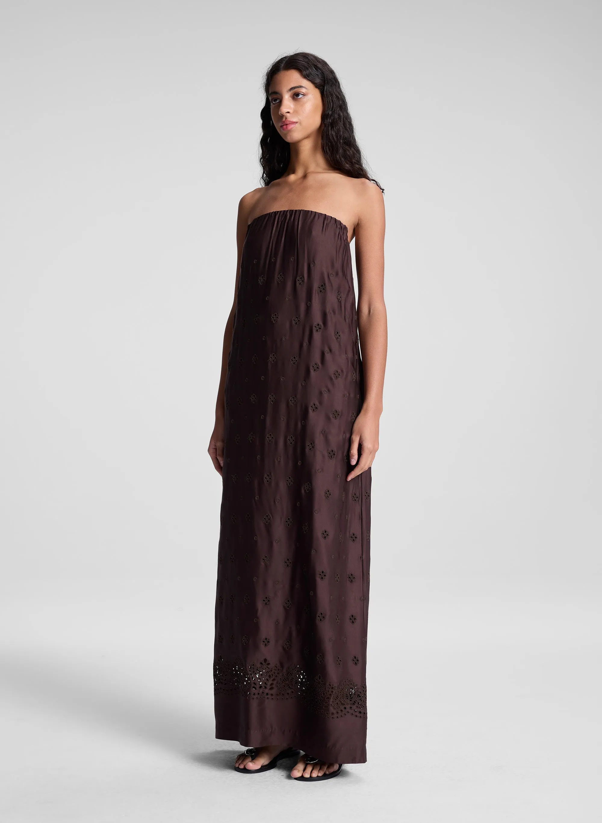 Dalia Strapless Embriodered Maxi Dress sold by A.L.C. product image thumbnail 4