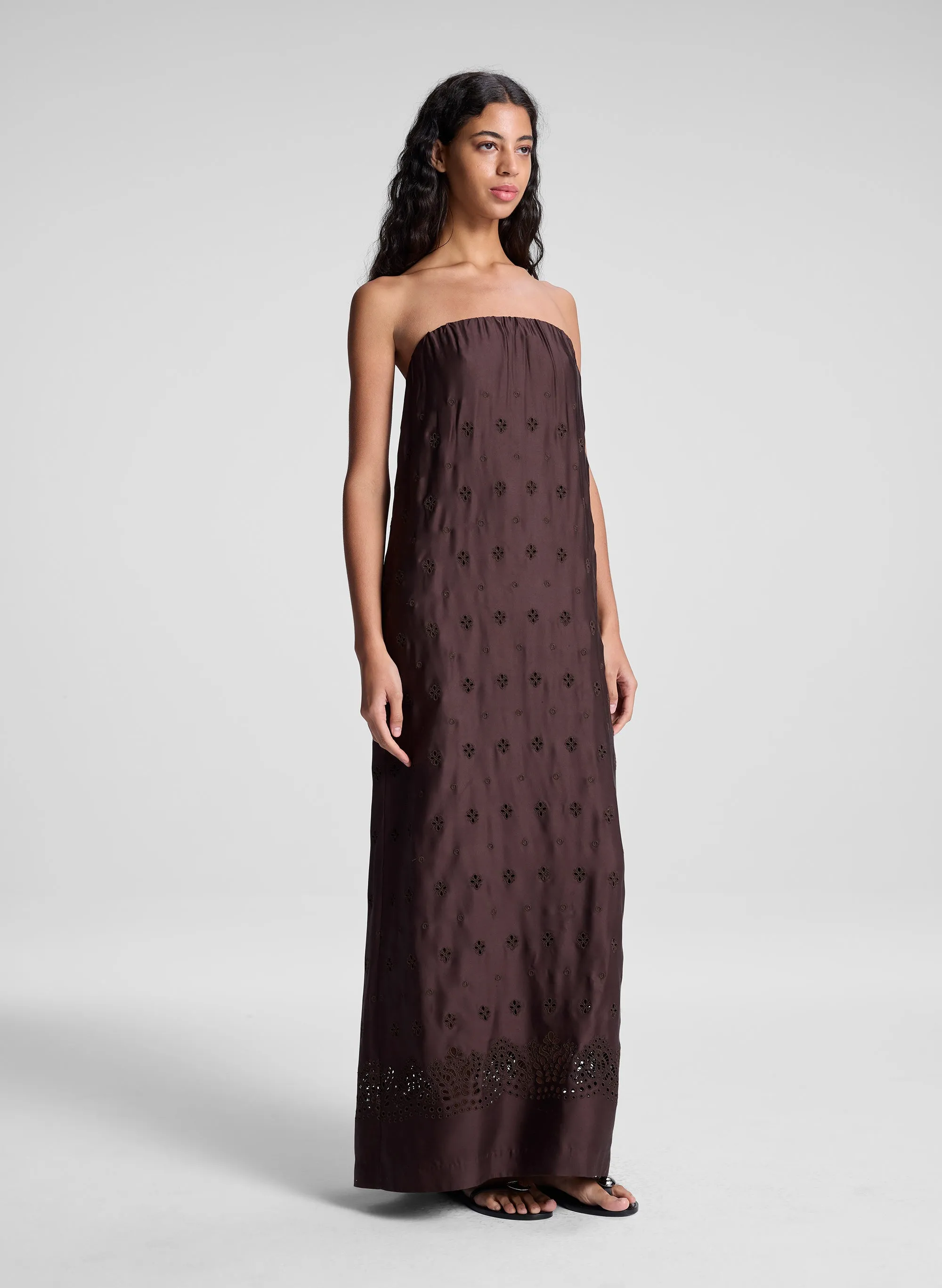 Dalia Strapless Embriodered Maxi Dress sold by A.L.C. product image thumbnail 3