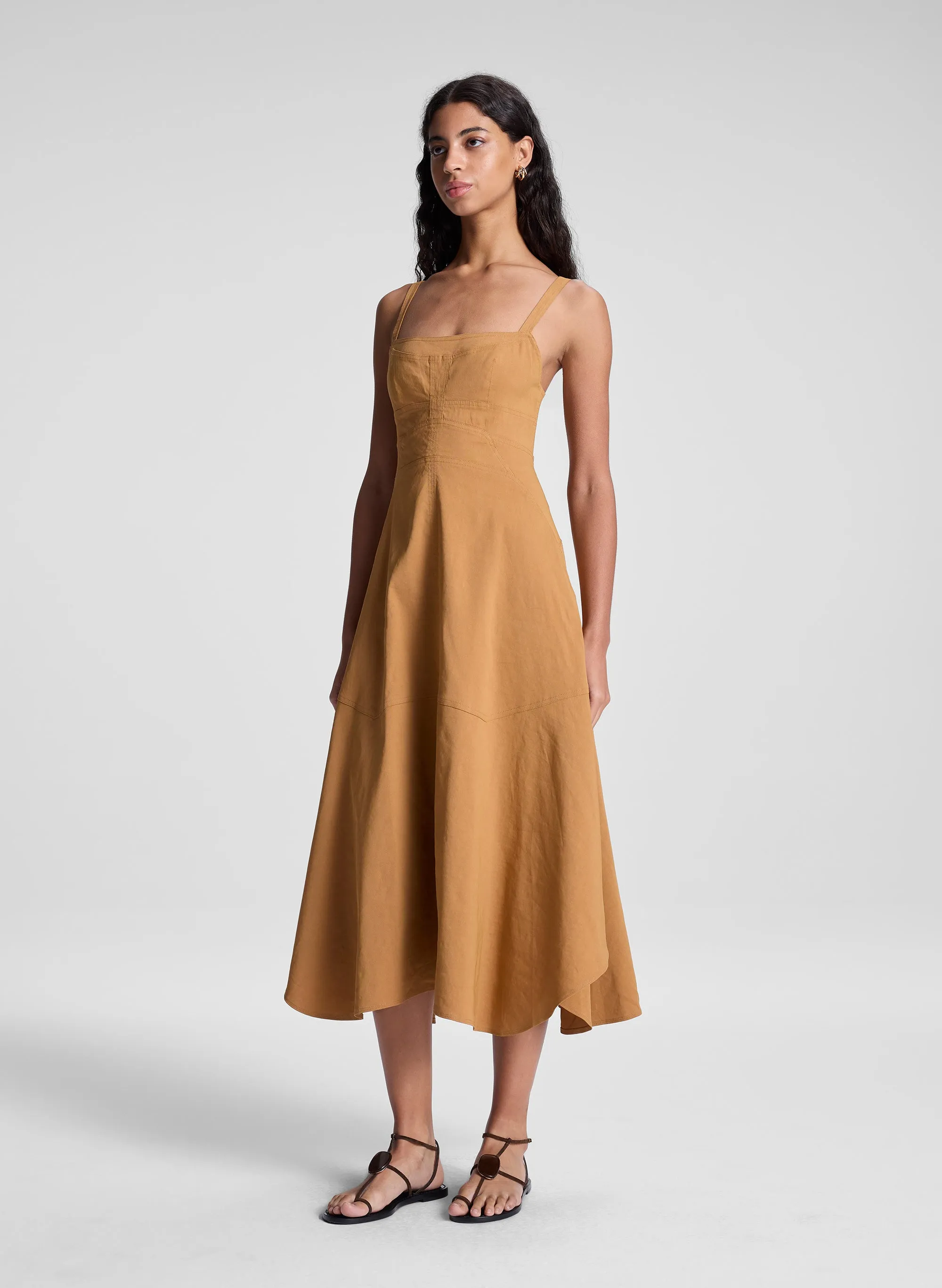 Harlow Linen Midi Dress sold by A.L.C. product image thumbnail 4