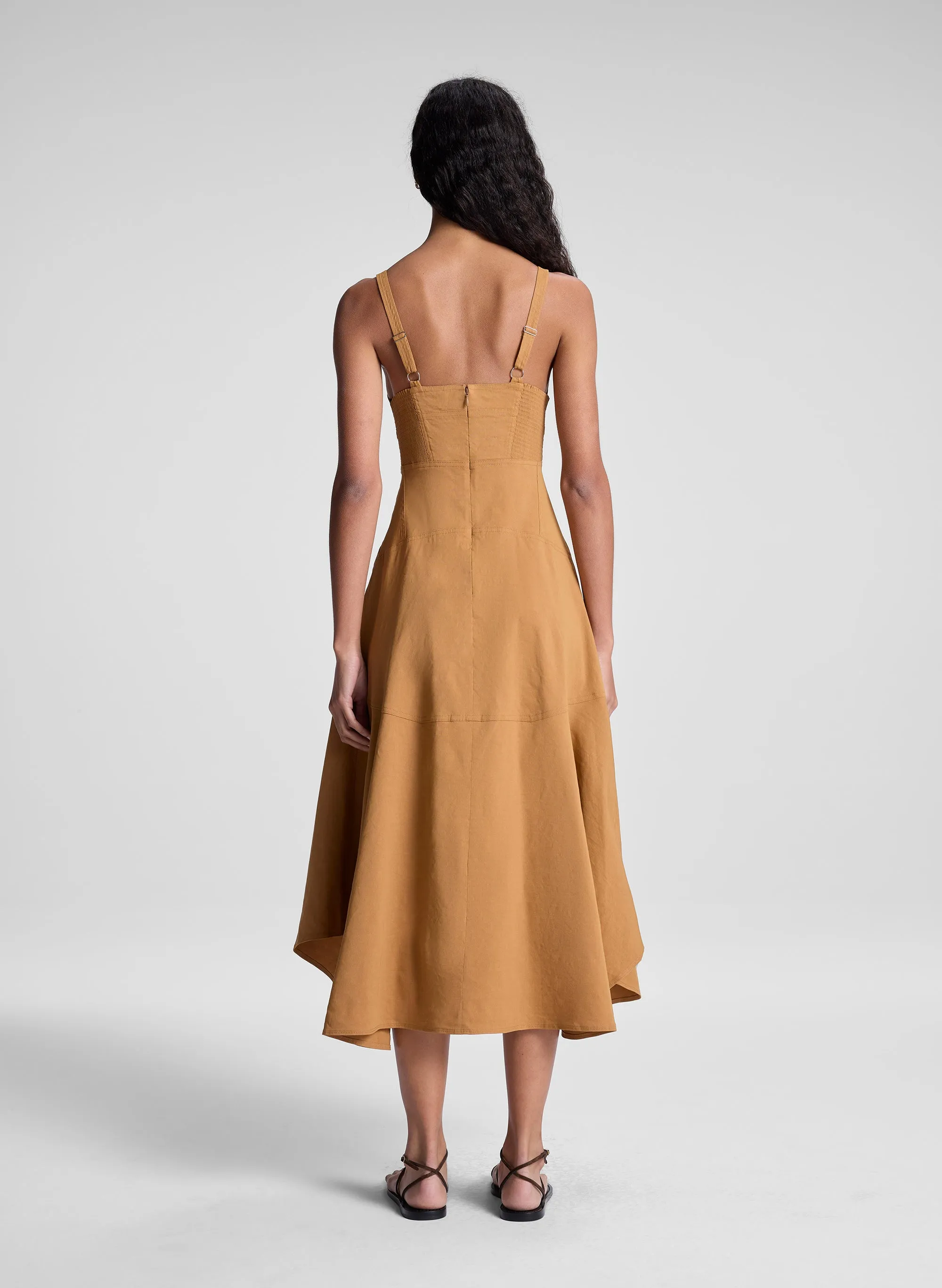 Harlow Linen Midi Dress sold by A.L.C. product image thumbnail 5