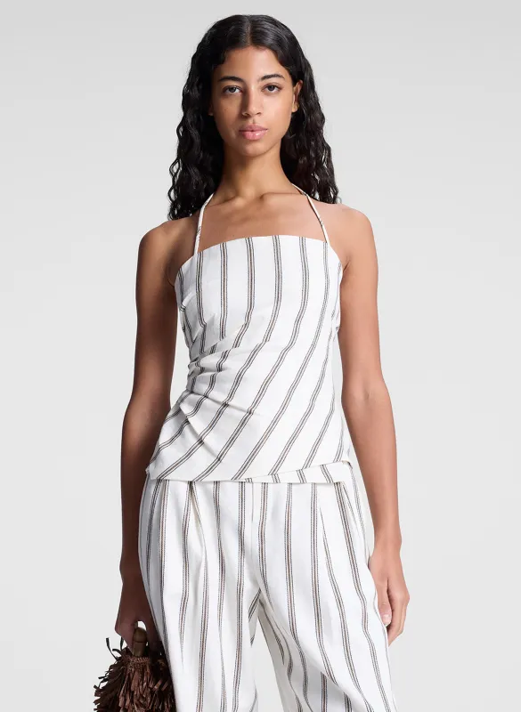 Charlotte Linen Halter Top made by A.L.C.