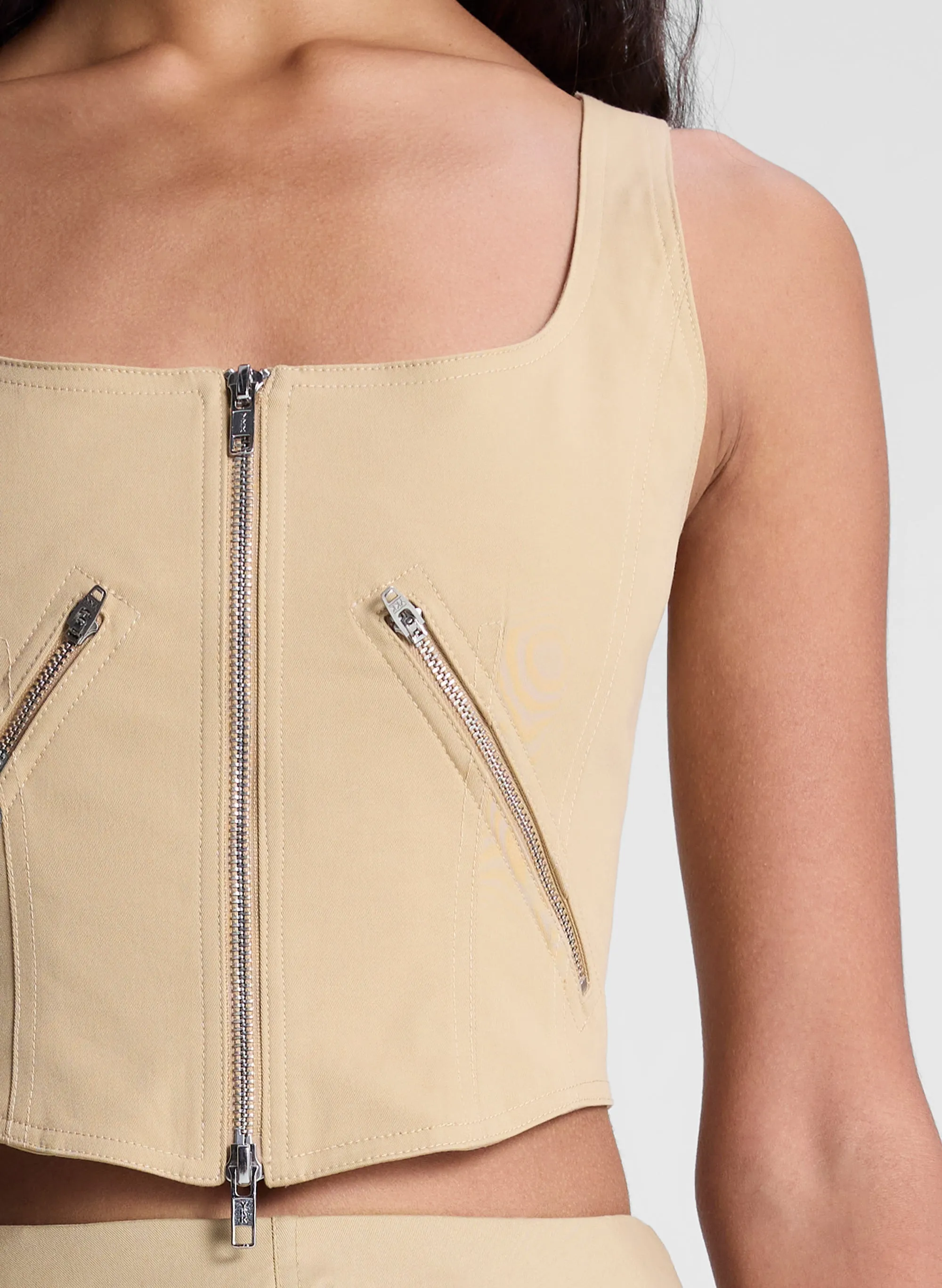 Dea Utility Zip Crop Tank sold by A.L.C. product image thumbnail 2