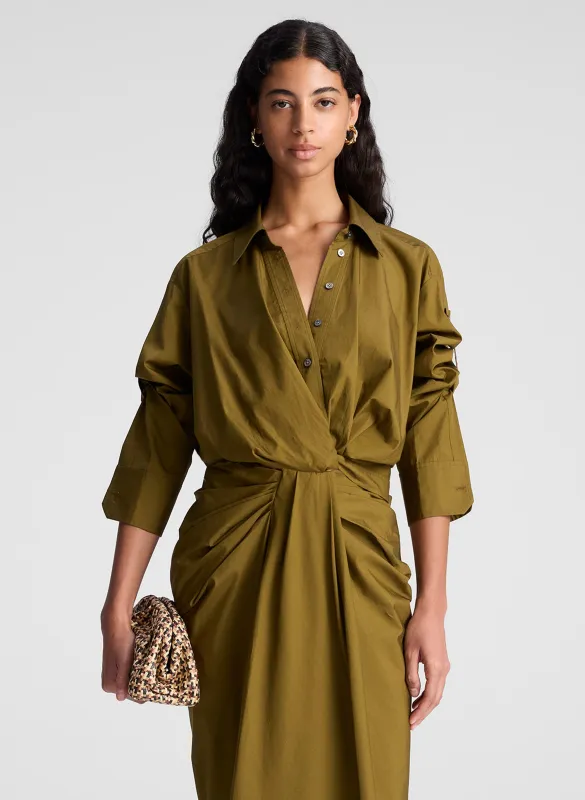 Leo Cropped Cotton Shirt sold by A.L.C.