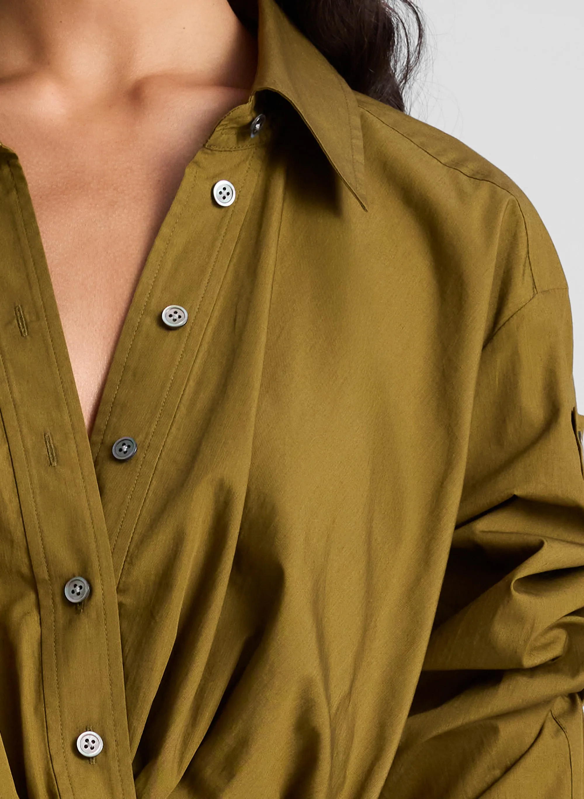 Leo Cropped Cotton Shirt sold by A.L.C. product image thumbnail 2