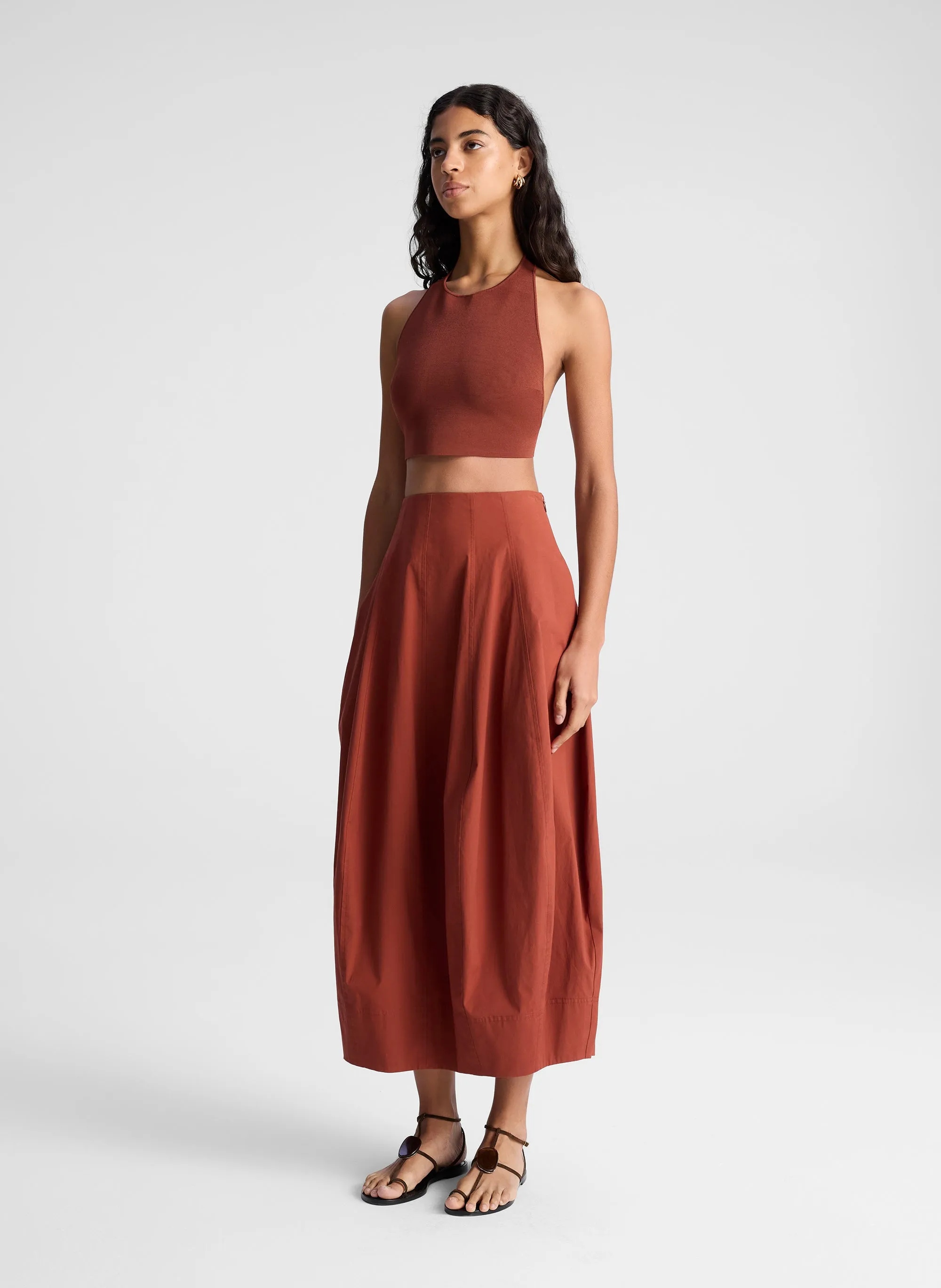 Veda Stretch Cotton Midi Skirt sold by A.L.C. product image thumbnail 4